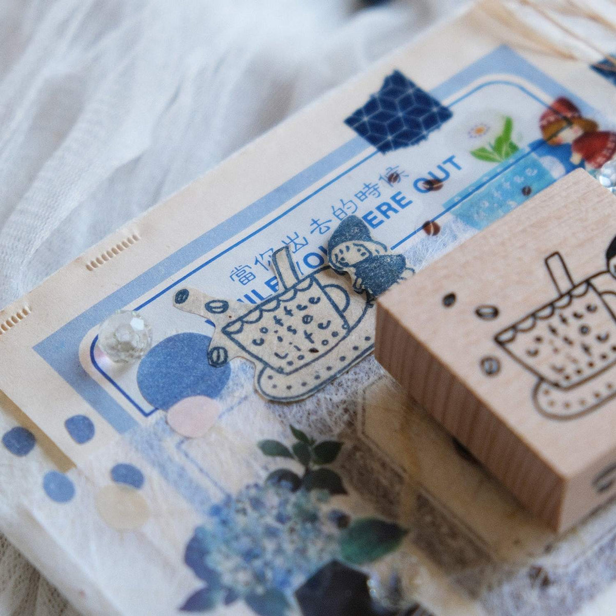 Eileen Tai Studio Rubber Stamps - Simple Happiness - Coffee is life