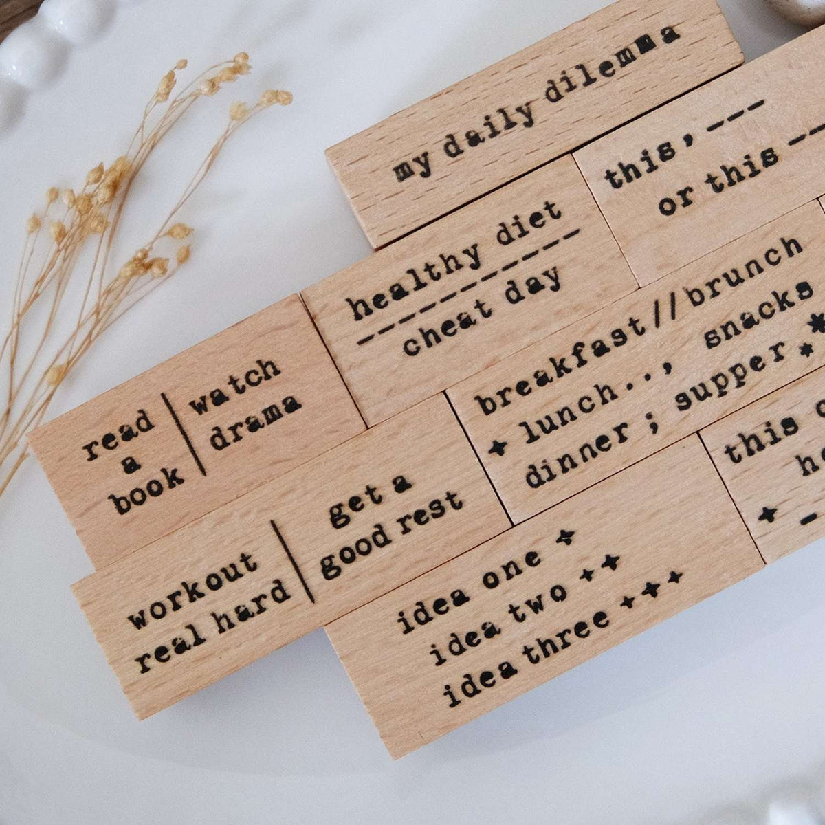 Eileen Tai Studio Rubber Stamps - Typewriter Phrases: My Daily Dilemma