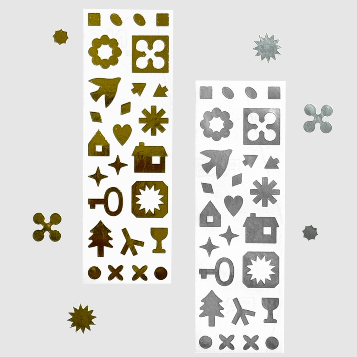 Flagg Shiny Flake Roll Label – Silver