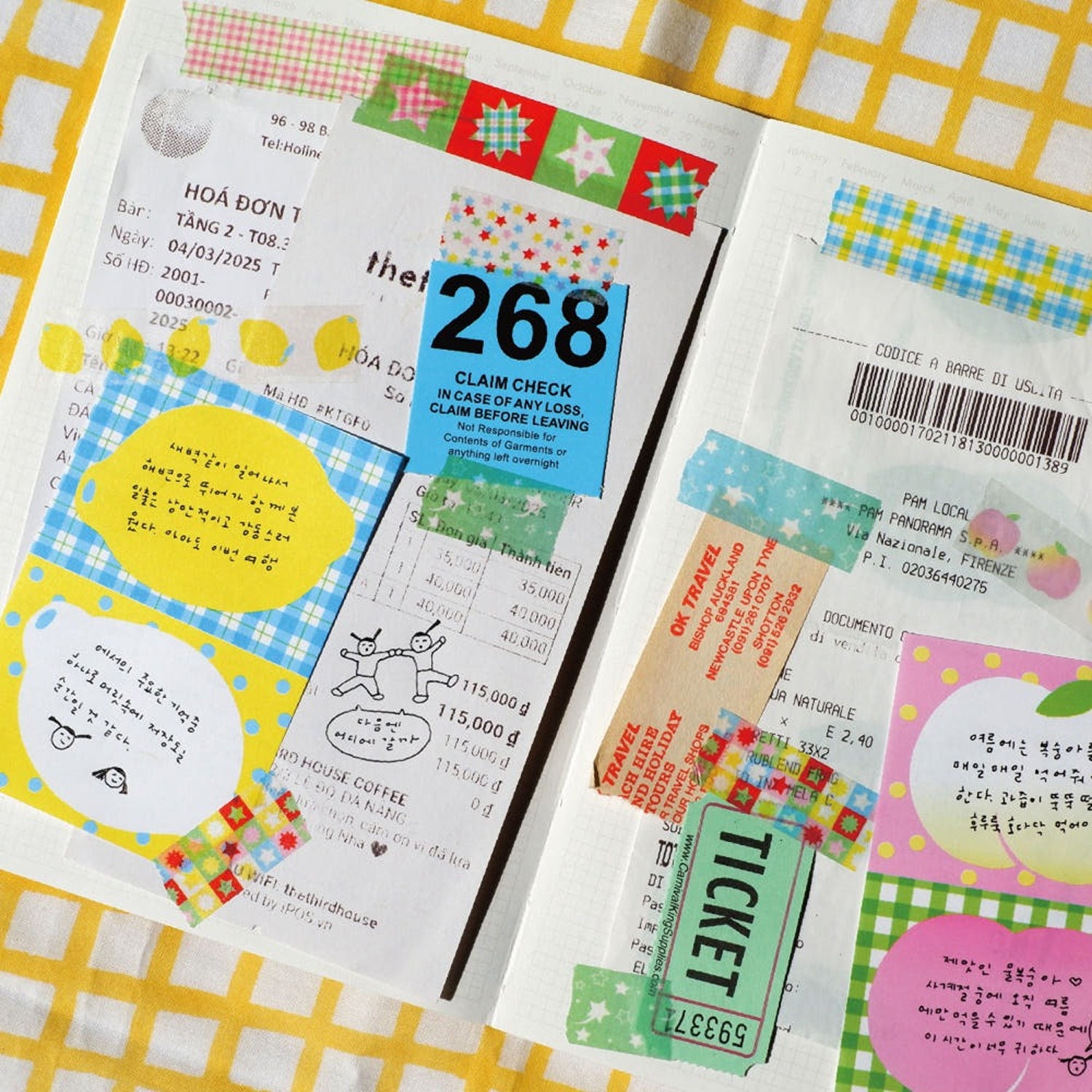 Fruit Fries Masking Tape – Lemon Peach Patterns
