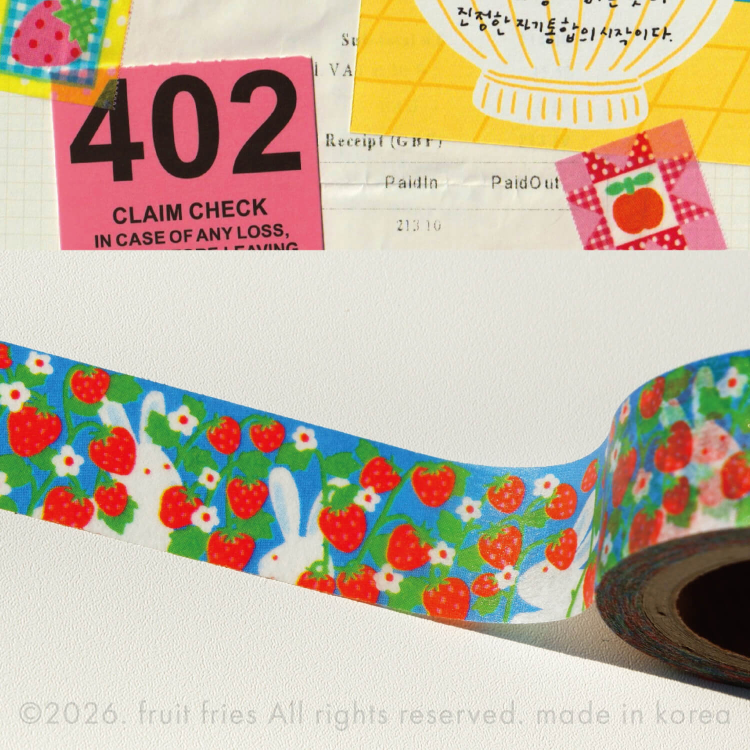 Fruit Fries Masking Tape – Strawberry Peekaboo