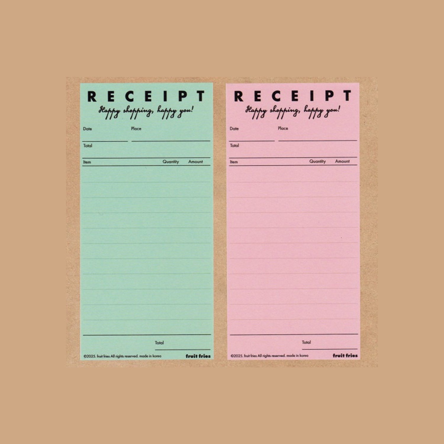 Fruit Fries Receipt Memo Pad