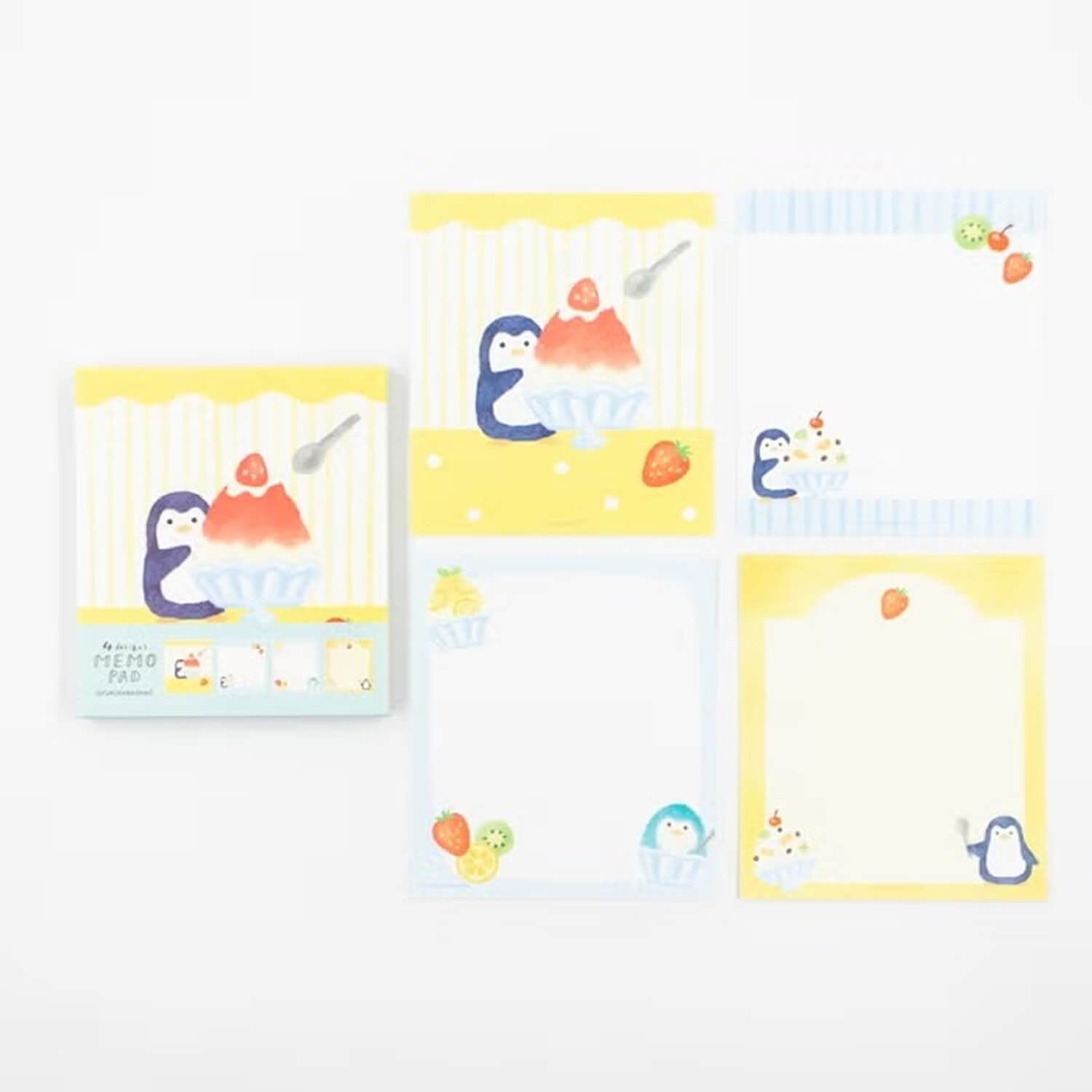 Furukawa Shiko Memo Pad - Penguin and Shaved Ice