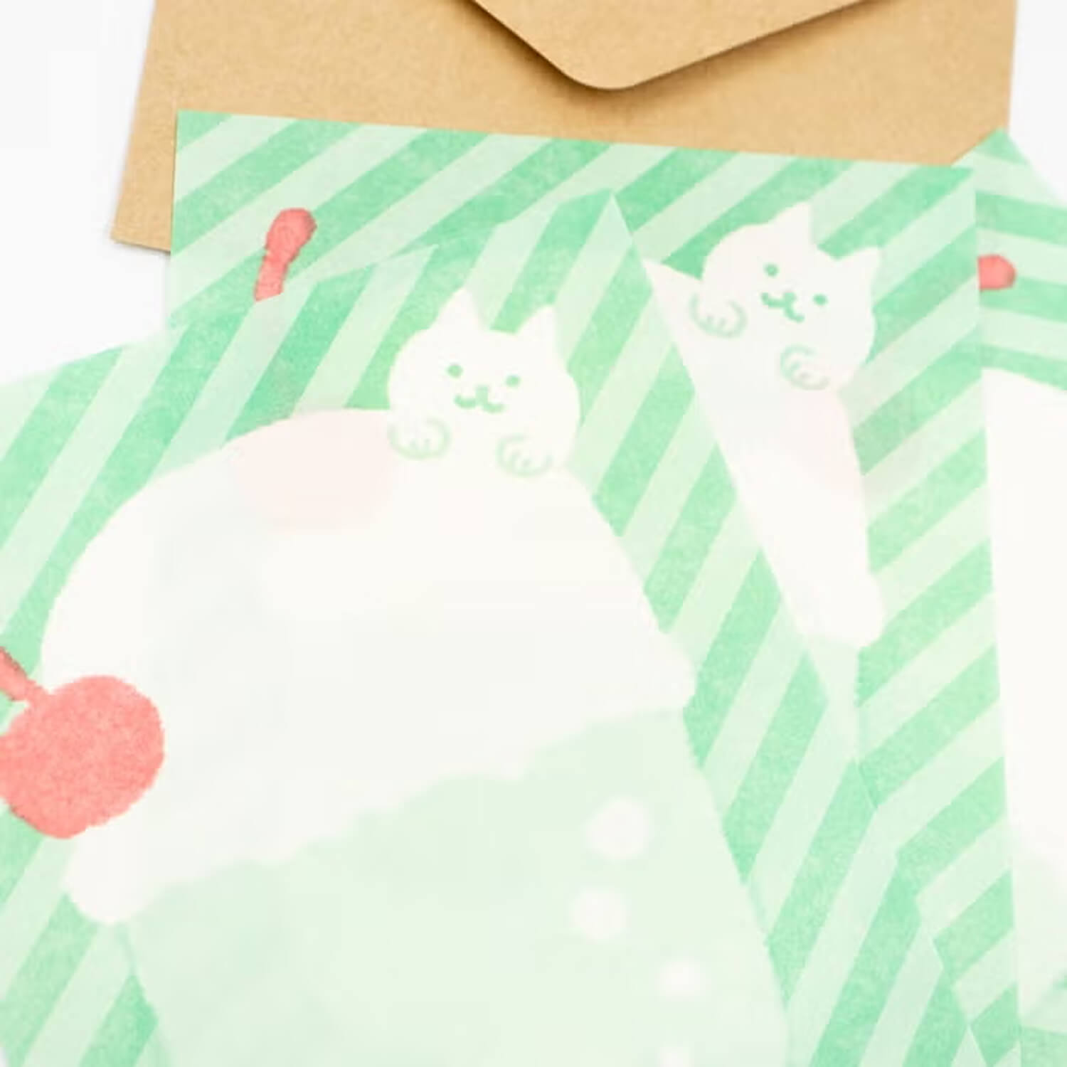 Furukawa Shiko Nagomi Washi Letter Set - Cream Soda and Cat