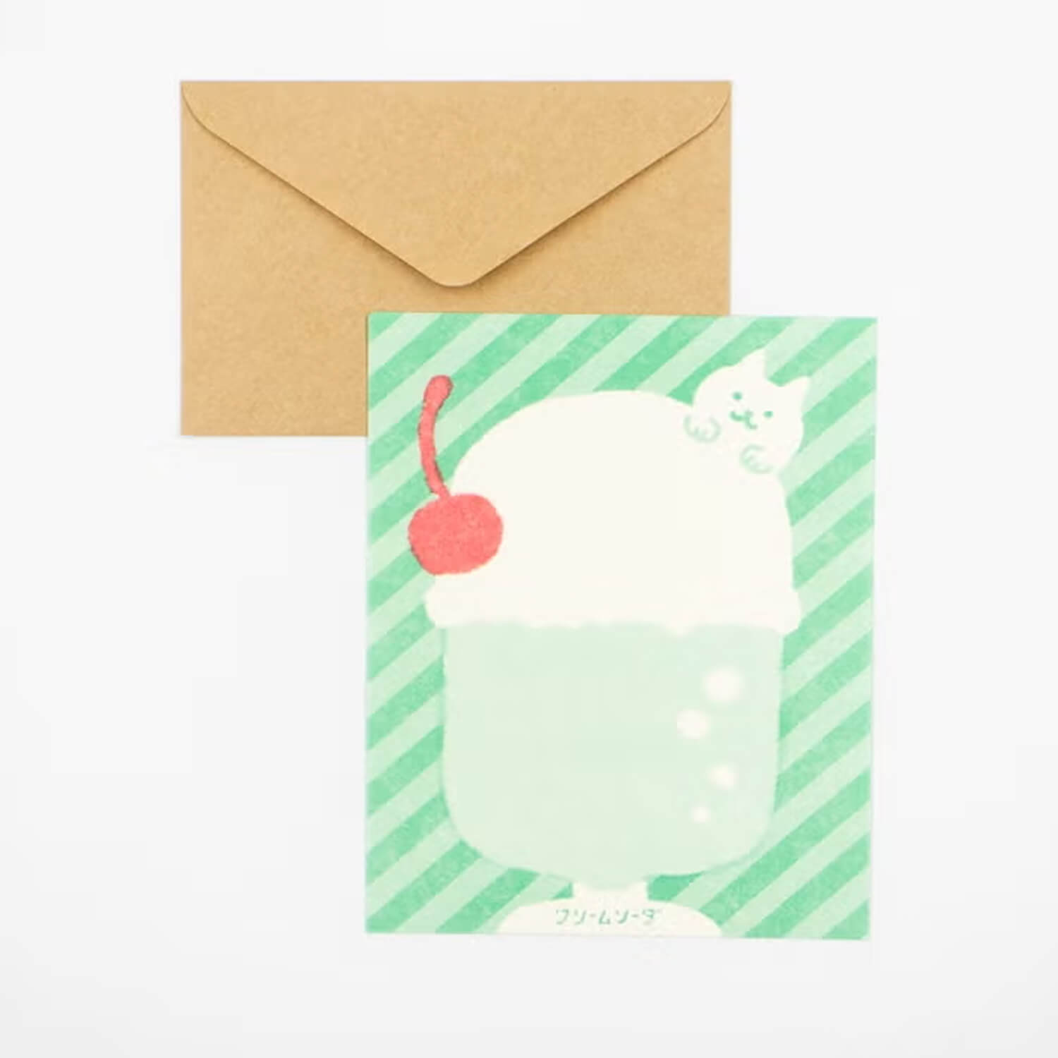 Furukawa Shiko Nagomi Washi Letter Set - Cream Soda and Cat