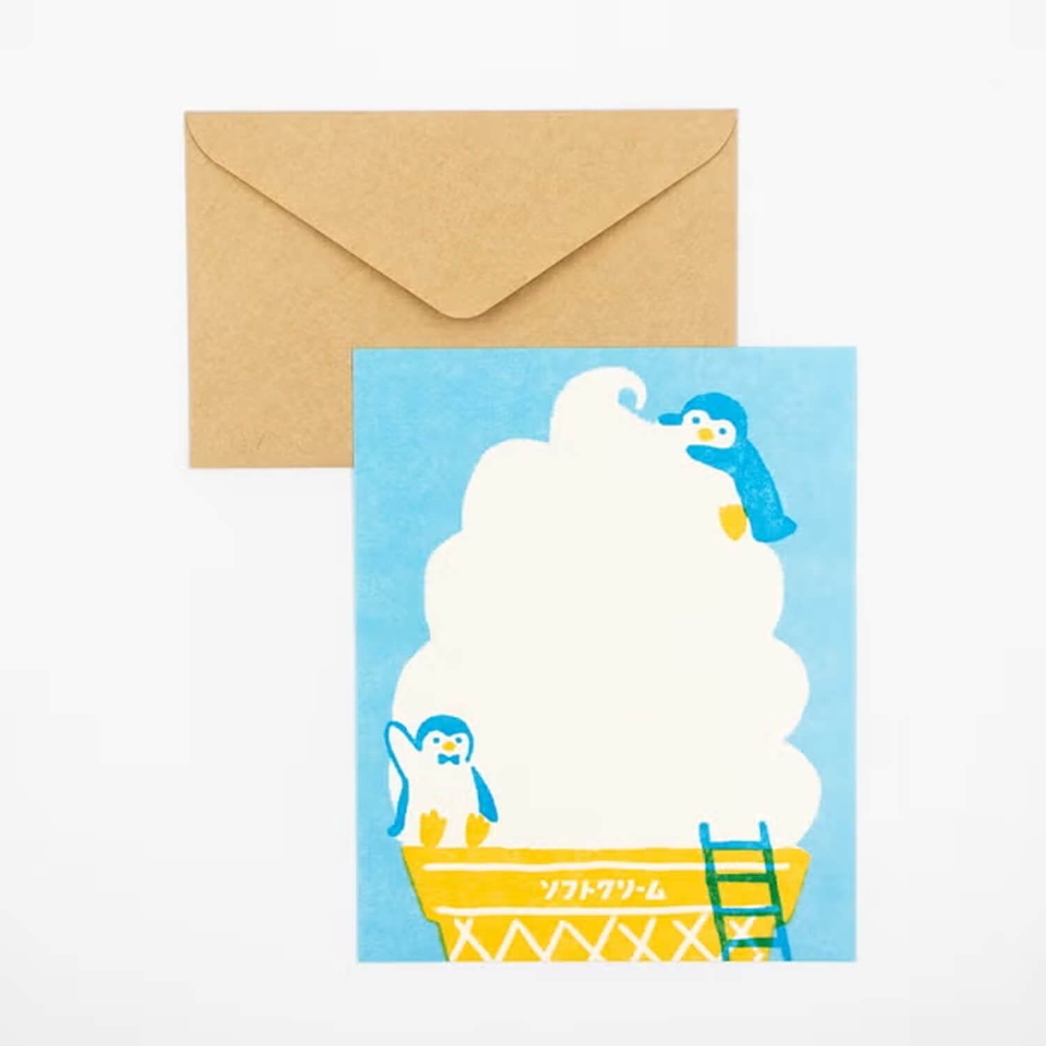 Furukawa Shiko Nagomi Washi Letter Set - Soft Serve and Penguin