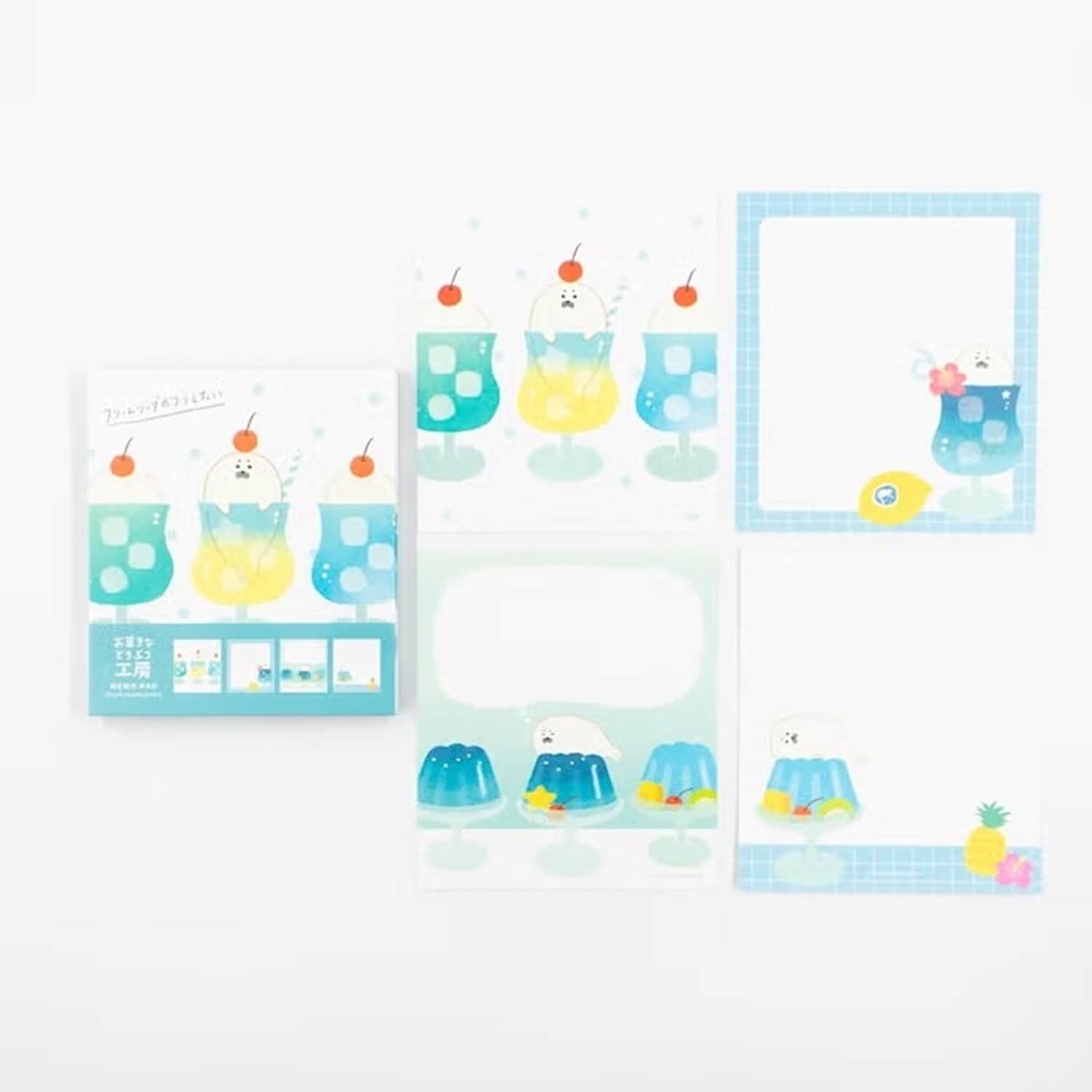 Furukawa Shiko Sweets Animal Workshop Memo Pad - Soda Seal