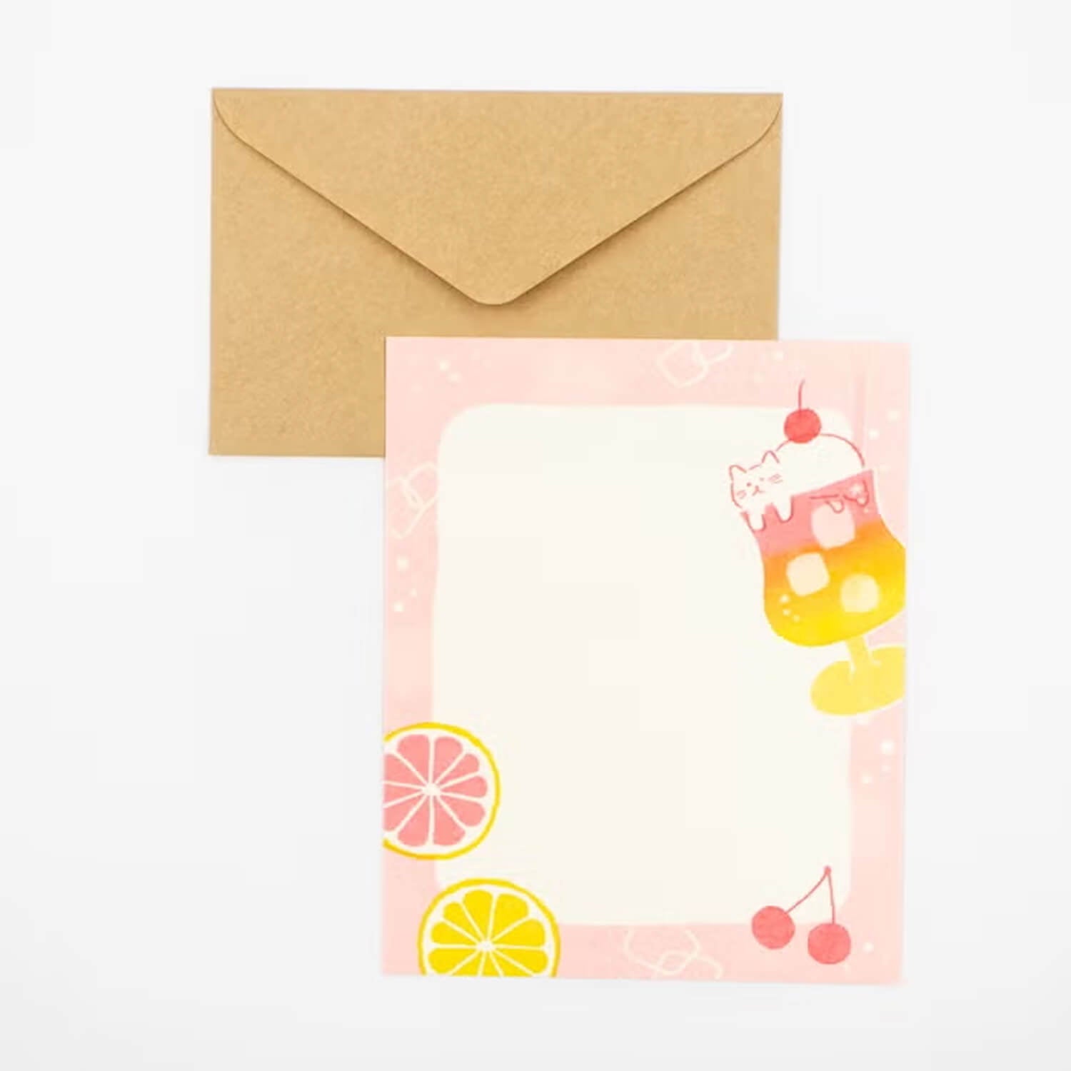 Furukawa Shiko Sweets Animal Workshop Nagomi Washi Letter Set - Soda Kitty