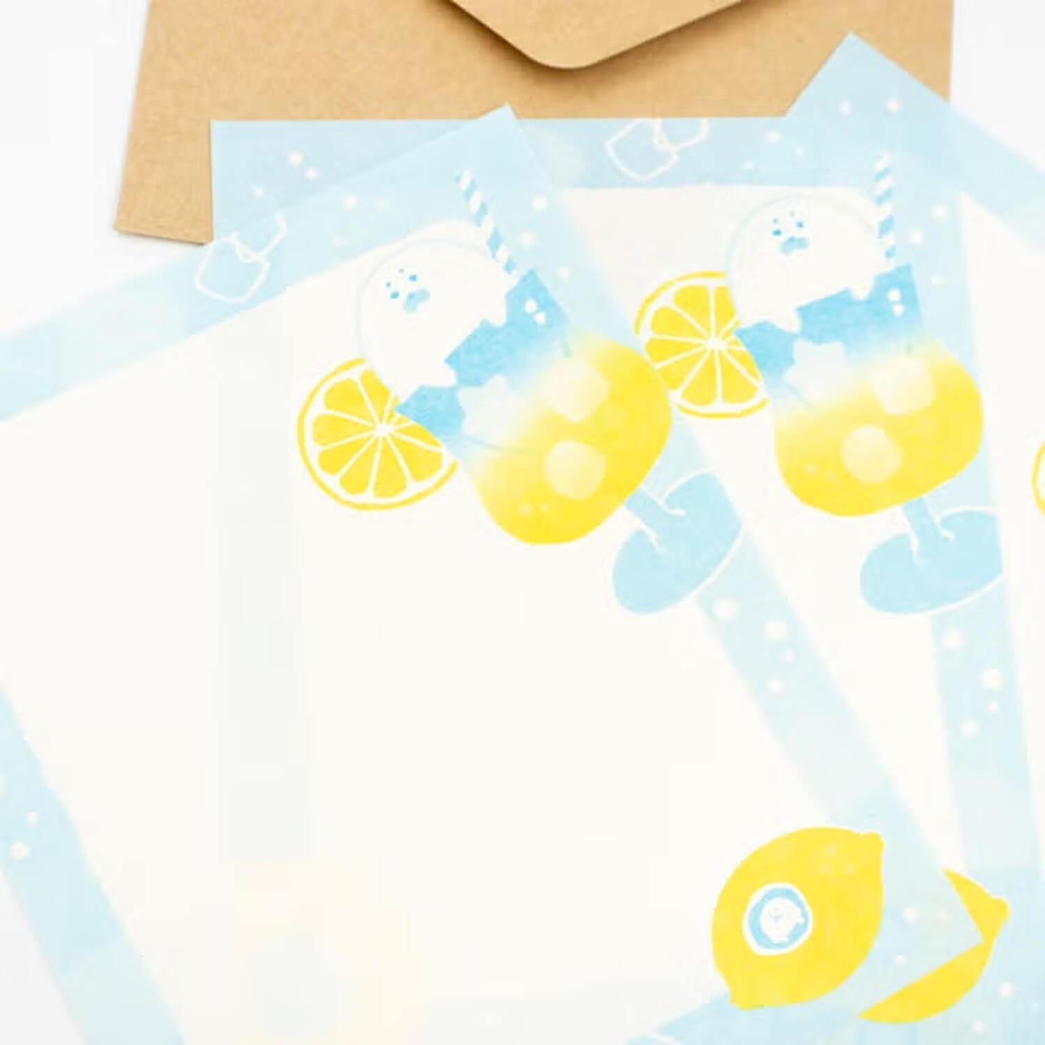 Furukawa Shiko Sweets Animal Workshop Nagomi Washi Letter Set - Soda Seal