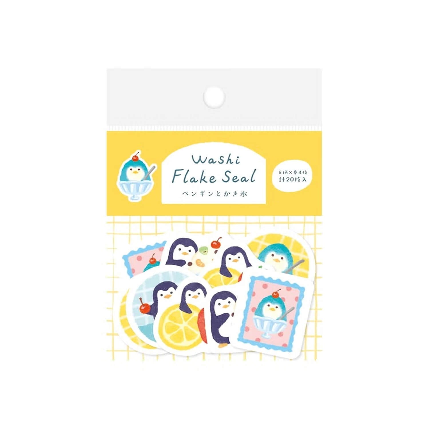 (Limited) Furukawa Shiko Washi Flake Stickers - Penguin and Shaved Ice