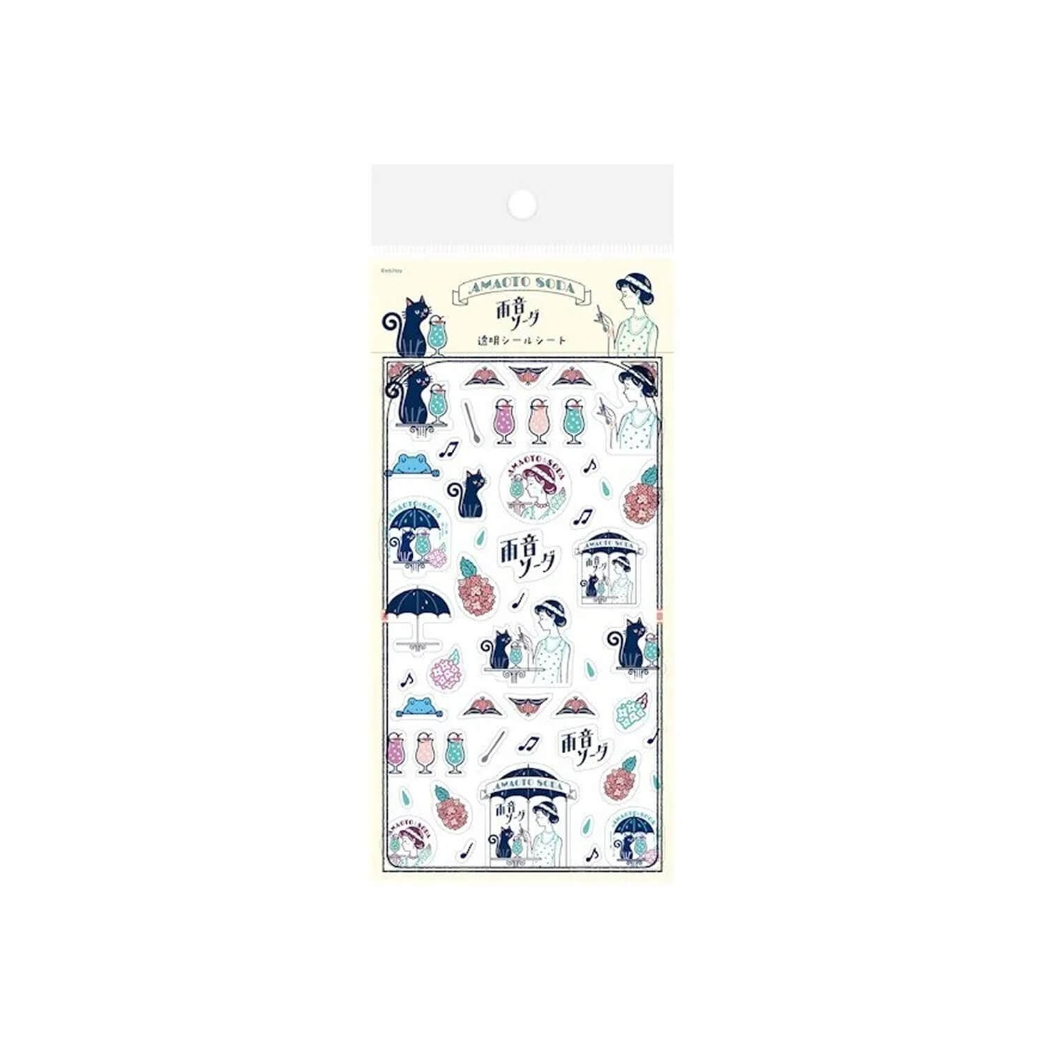 Furukawa Shiko x Ob1toy Transparent Sticker Sheet – Rain Sound Soda
