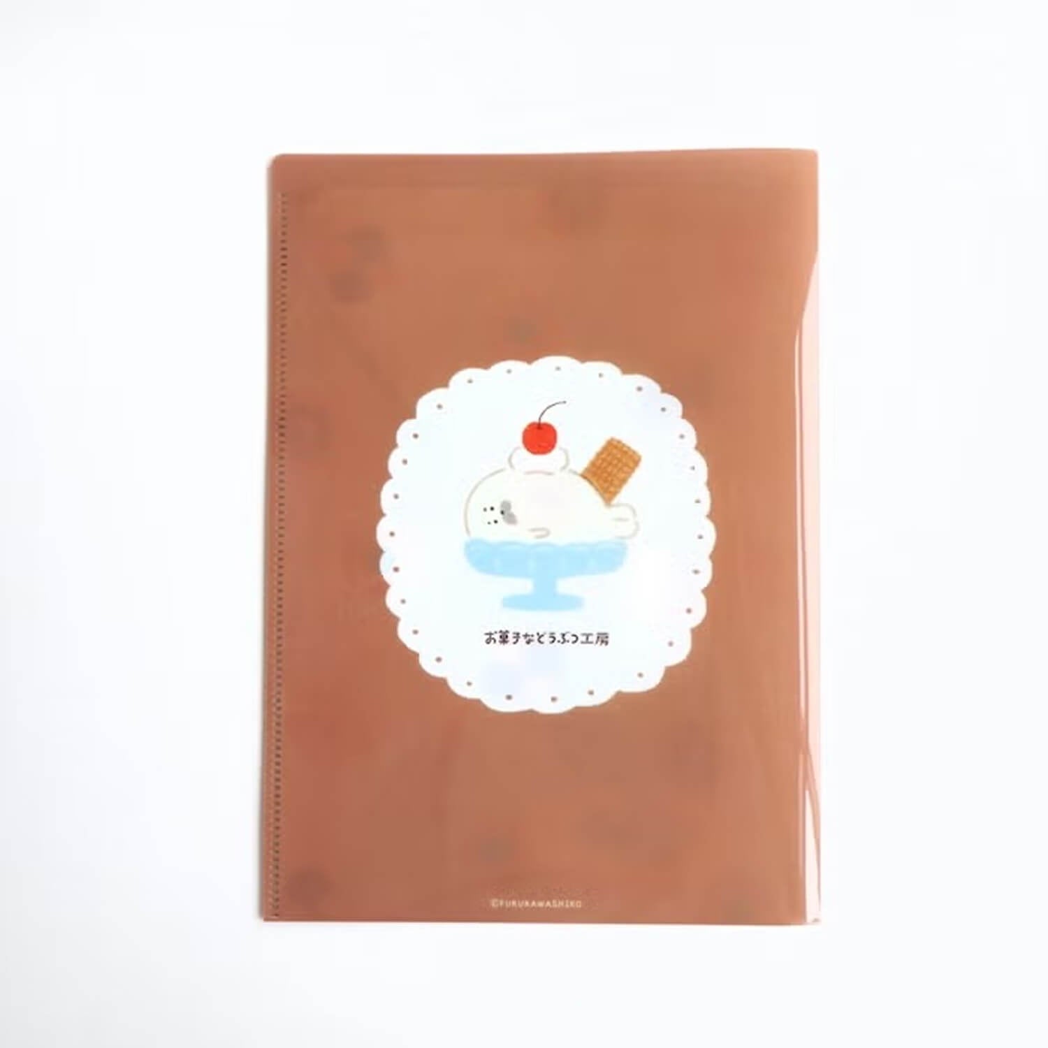 Furukawashiko A5 Two-Pocket Clear Folder – Cream Seal