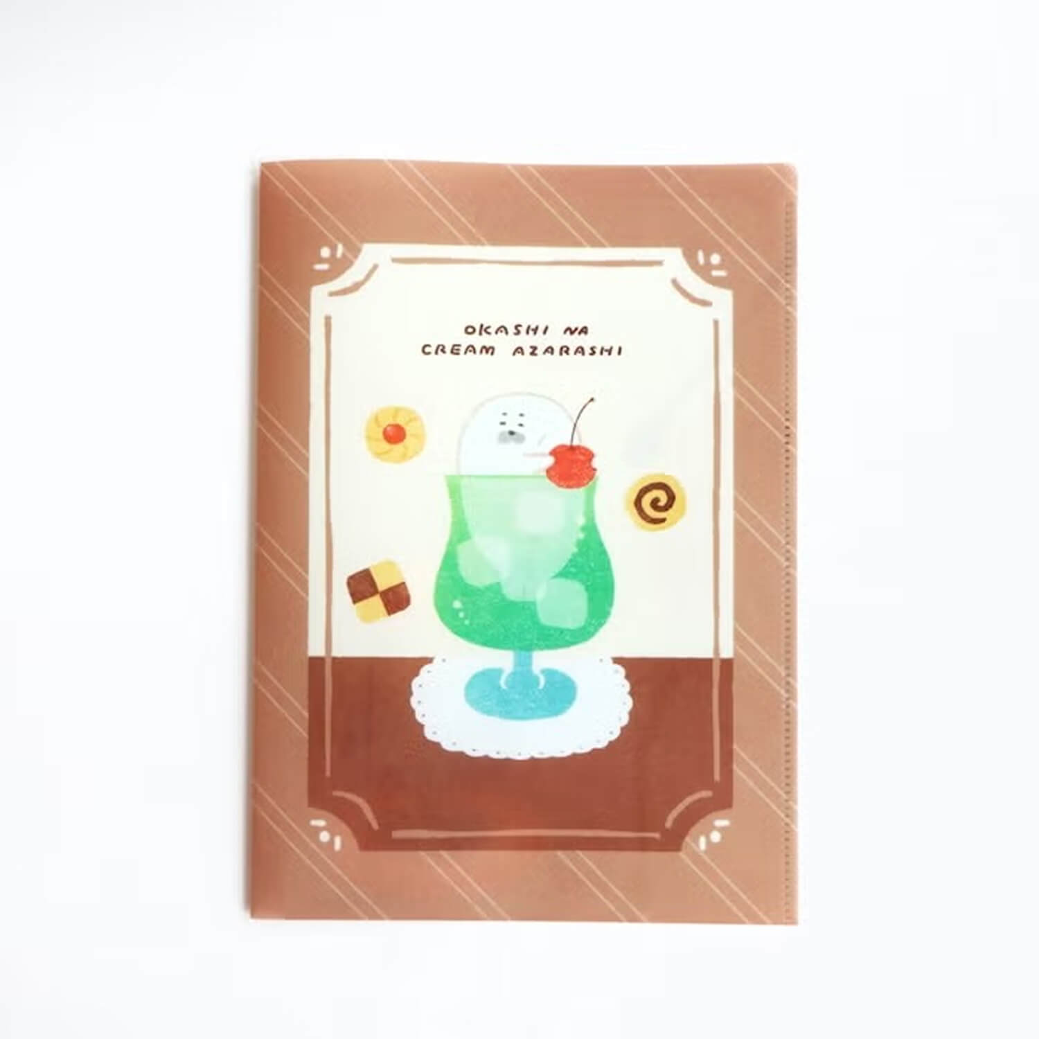 Furukawashiko A5 Two-Pocket Clear Folder – Cream Seal