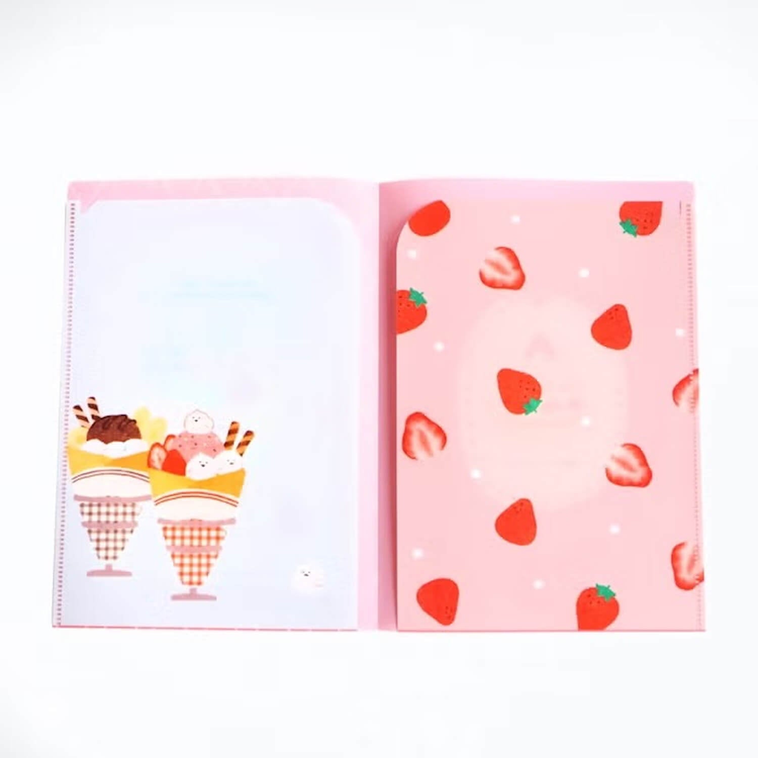 Furukawashiko A5 Two-Pocket Clear Folder – Dress-Up Little Birds