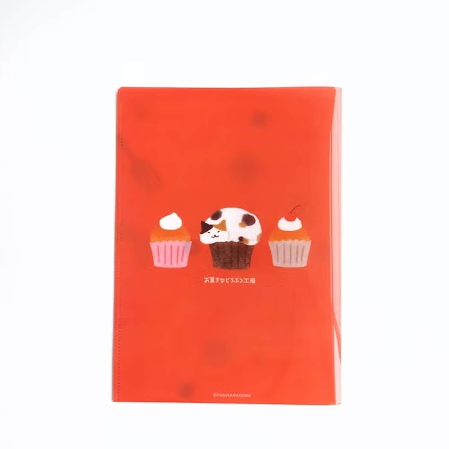 Furukawashiko A5 Two-Pocket Clear Folder – Peeking Cat