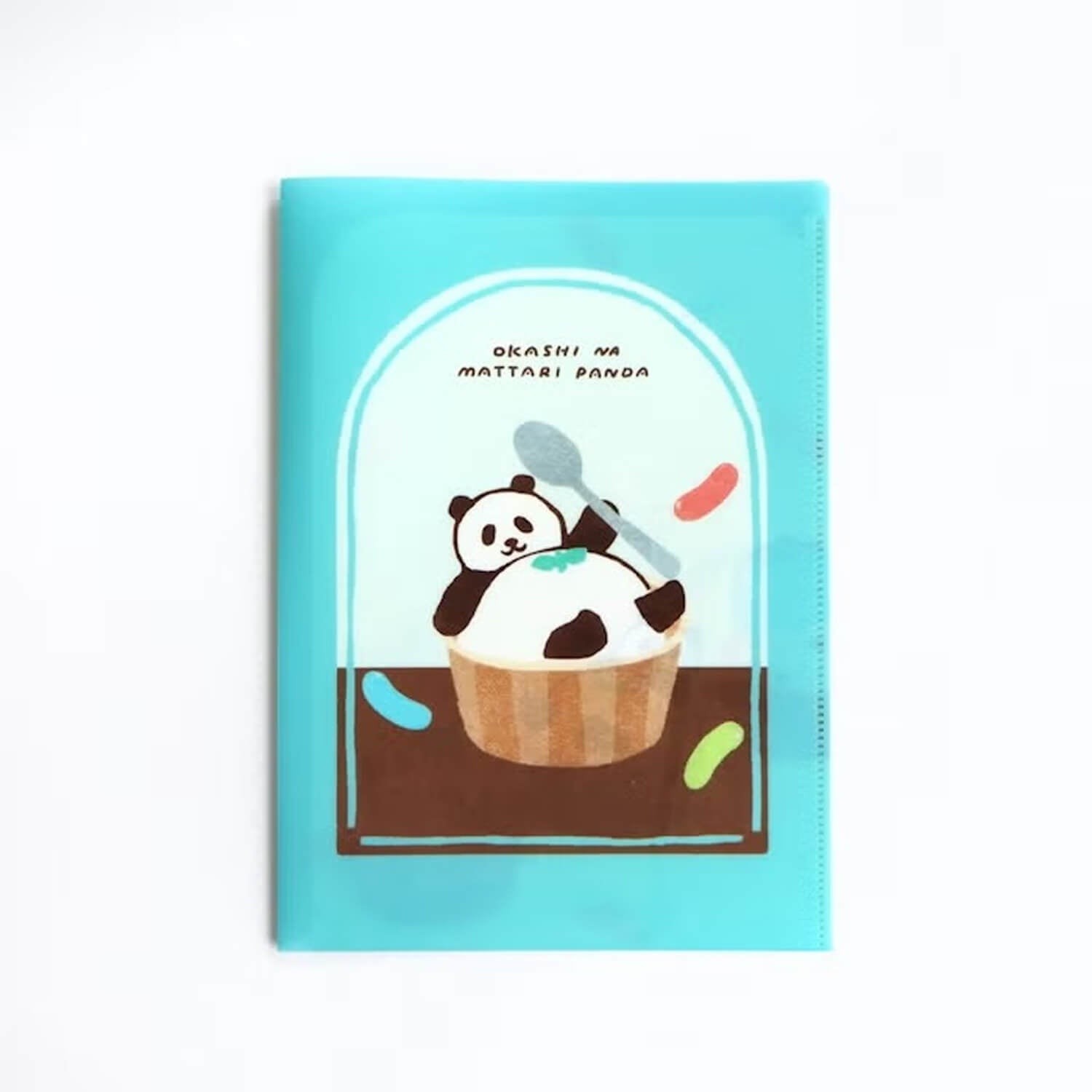 Furukawashiko A5 Two-Pocket Clear Folder – Relaxing Panda