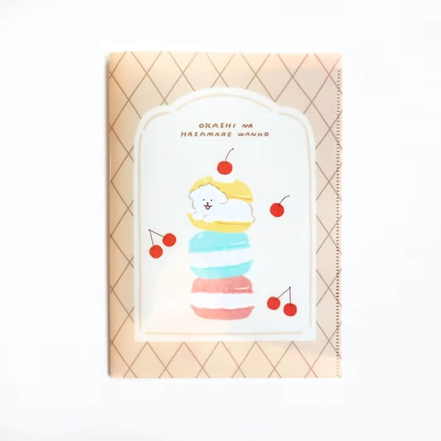 Furukawashiko A5 Two-Pocket Clear Folder – Sandwiched Dog