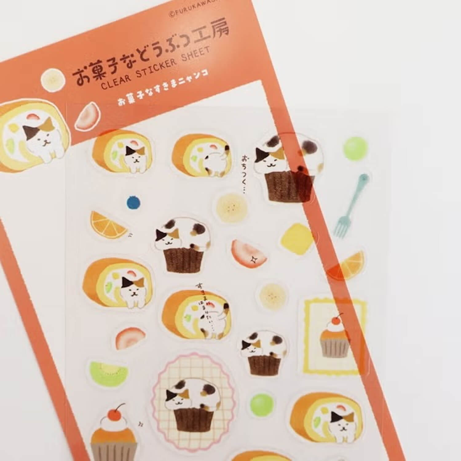 Furukawashiko Clear Sticker Sheet – Peeking Cat