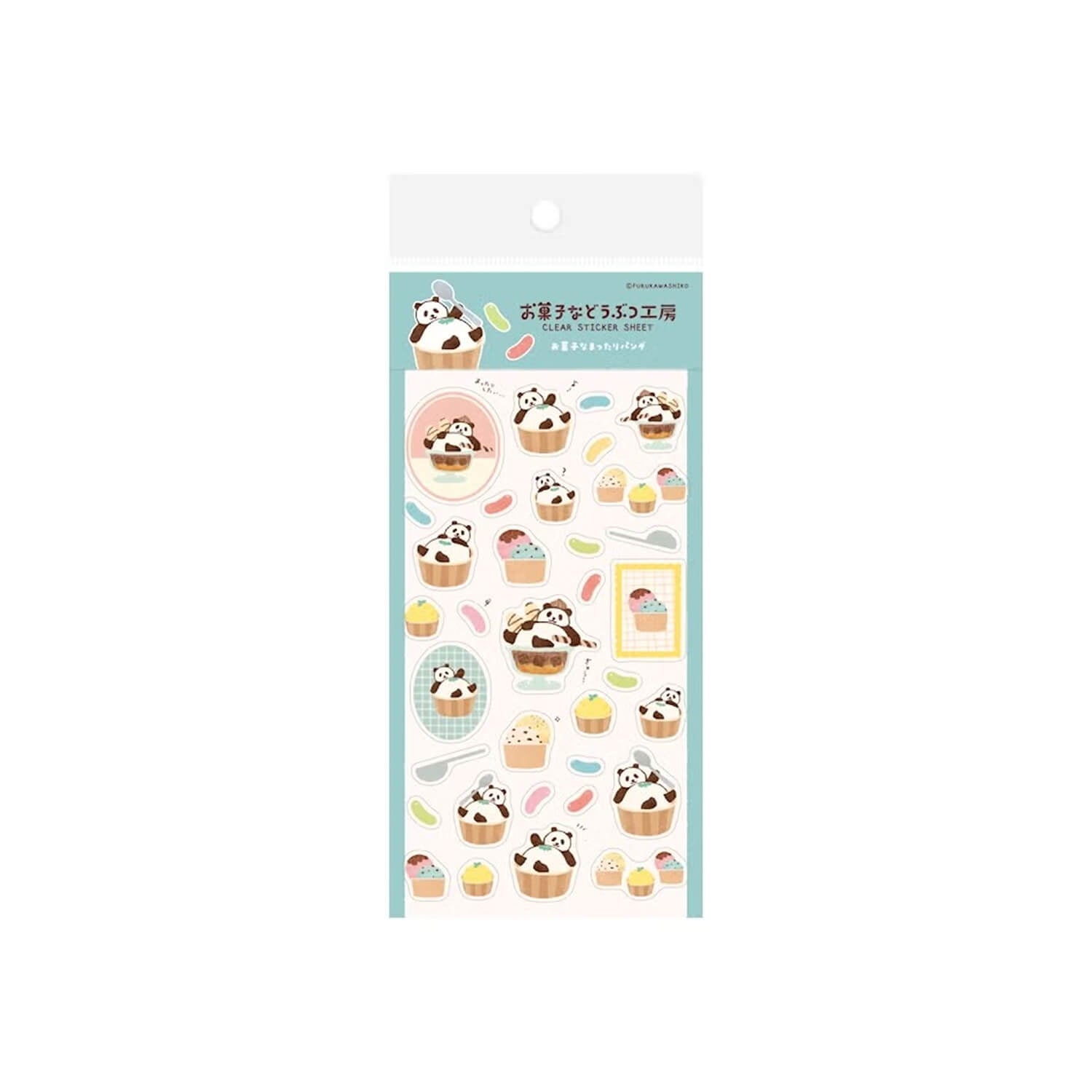 Furukawashiko Clear Sticker Sheet – Relaxing Panda