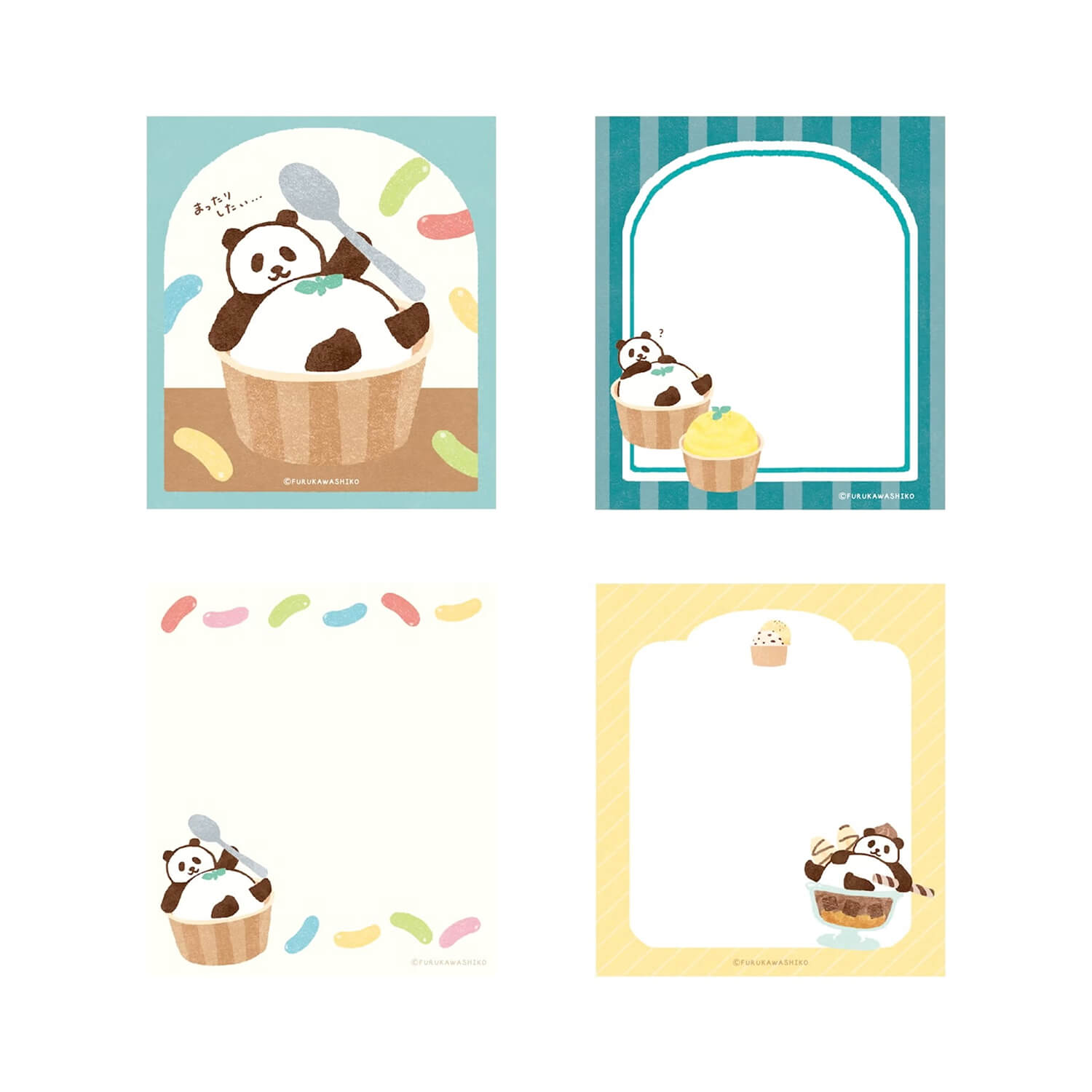 Furukawashiko Memo Pad – Relaxing Panda