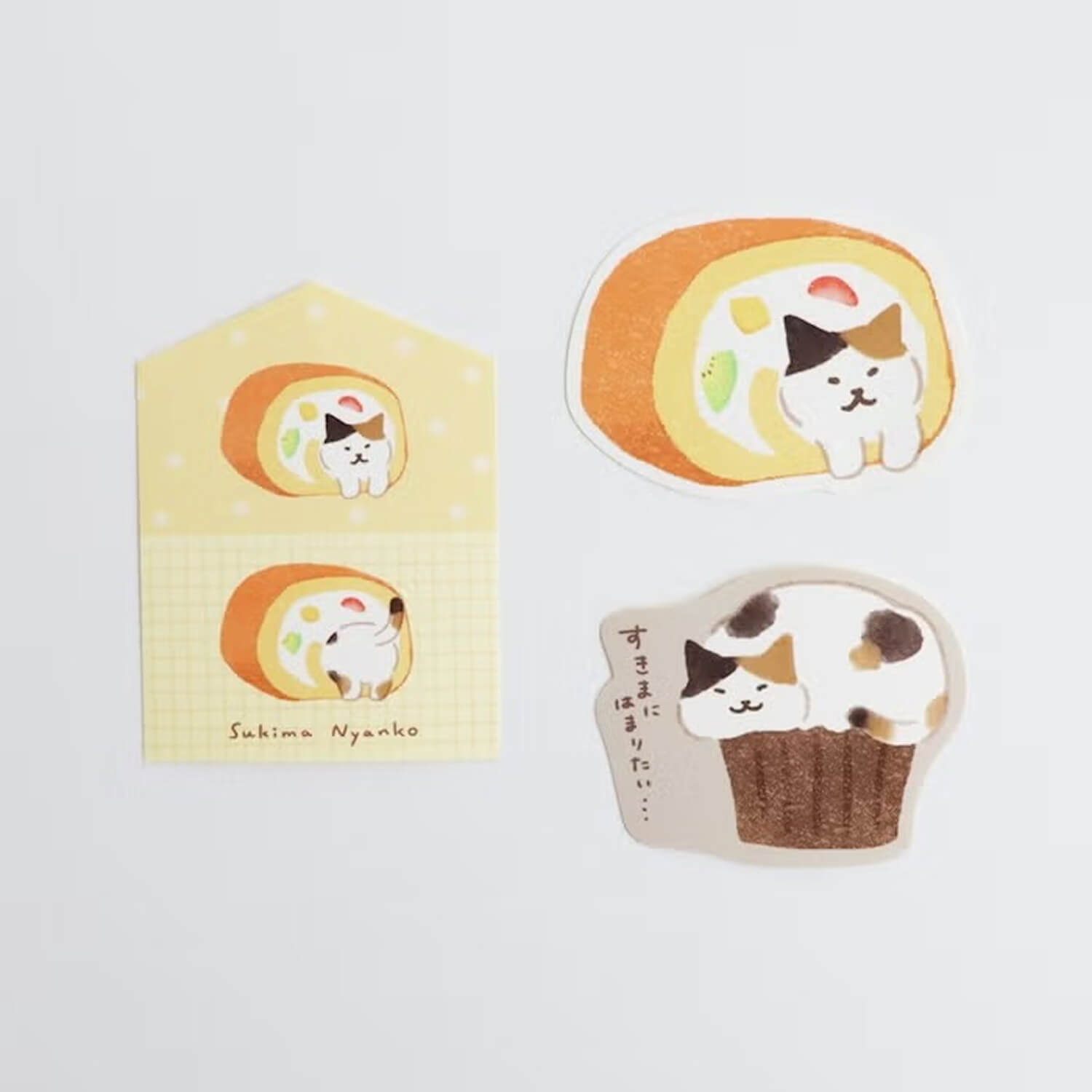 Furukawashiko Sticker Set – Peeking Cat