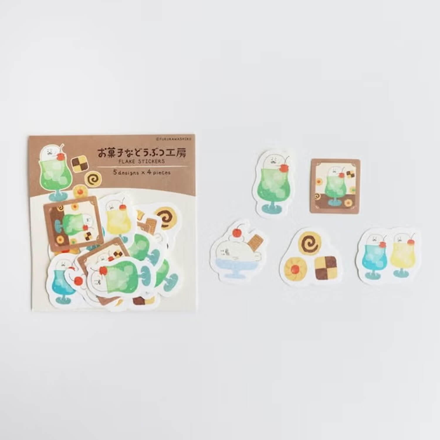 Furukawashiko Washi Flake Stickers – Cream Seal