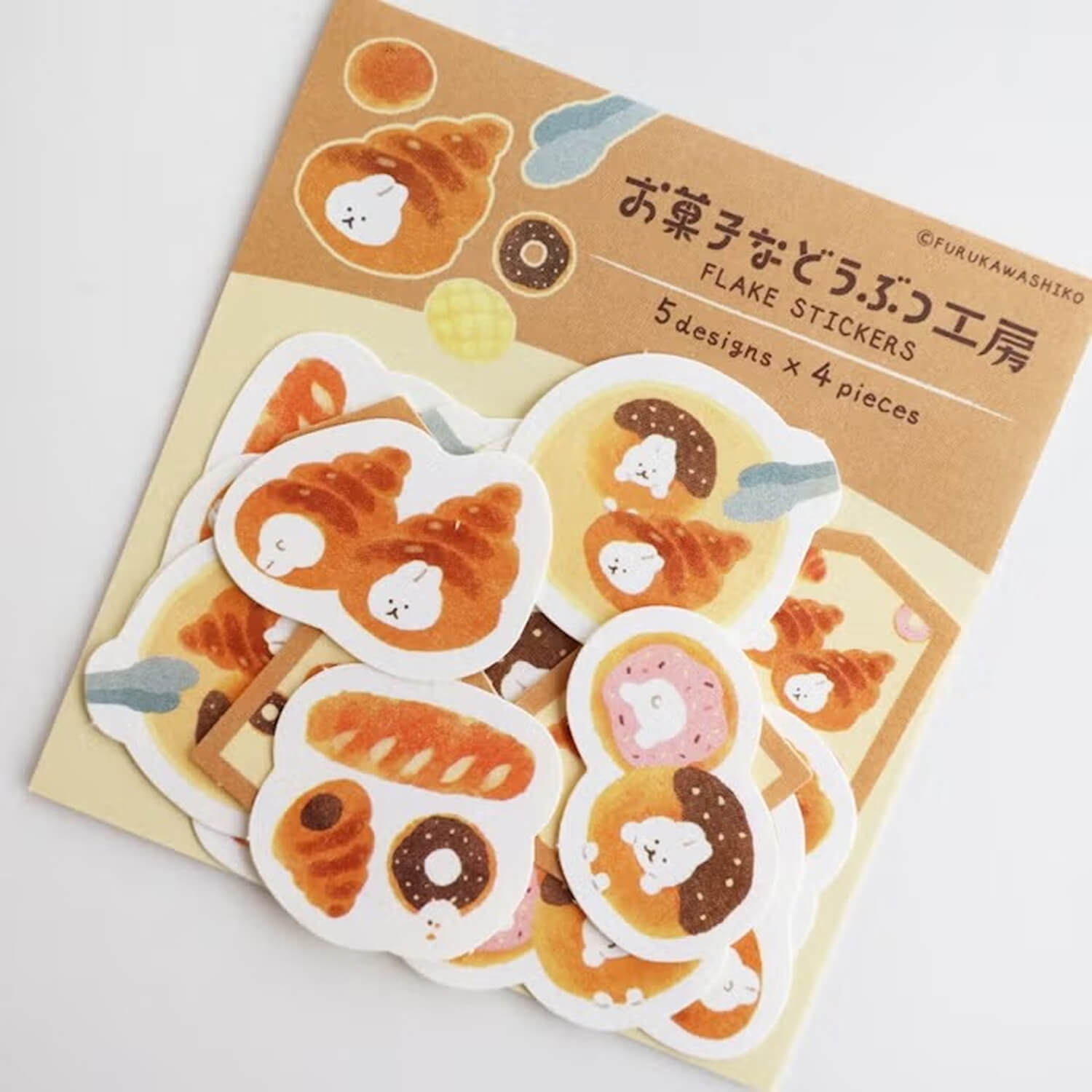Furukawashiko Washi Flake Stickers – Tucked-In Rabbit