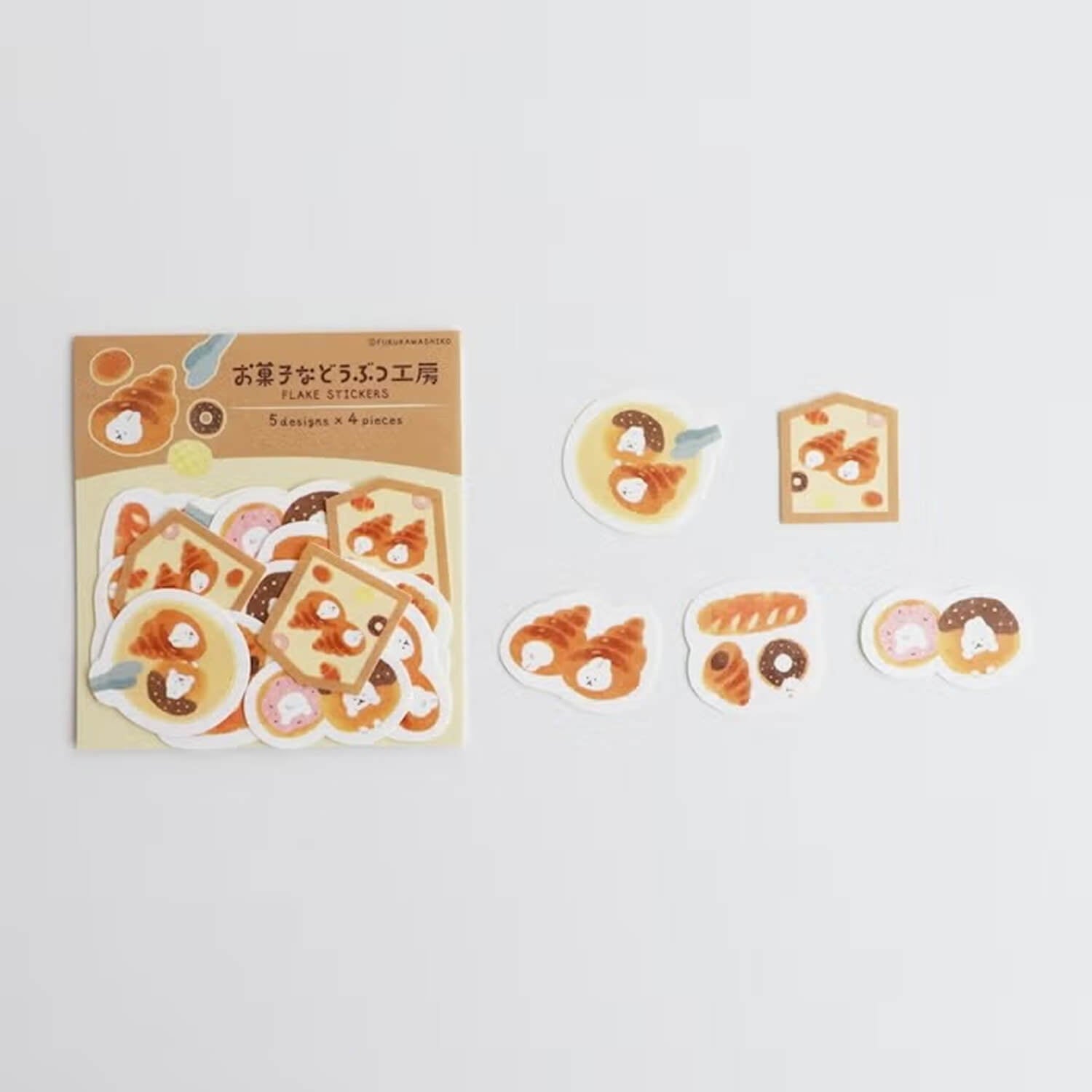 Furukawashiko Washi Flake Stickers – Tucked-In Rabbit