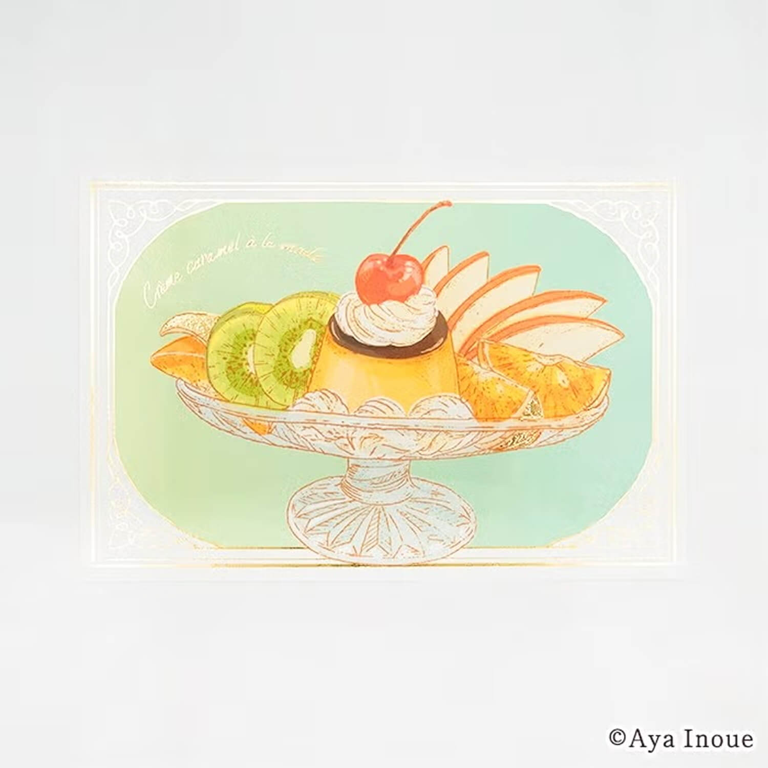 Furukawashiko × Aya Inoue Foil Postcard – Pudding à la Mode