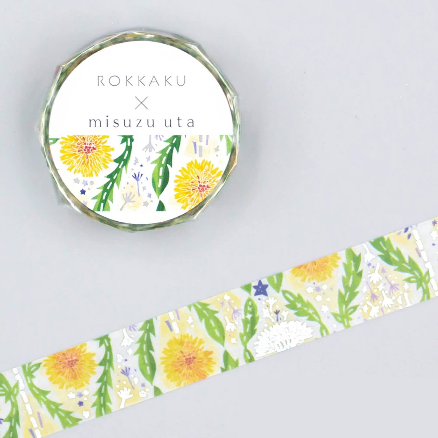 ROKKAKU x Misuzu Uta Foil Masking Tape – Star and Dandelion