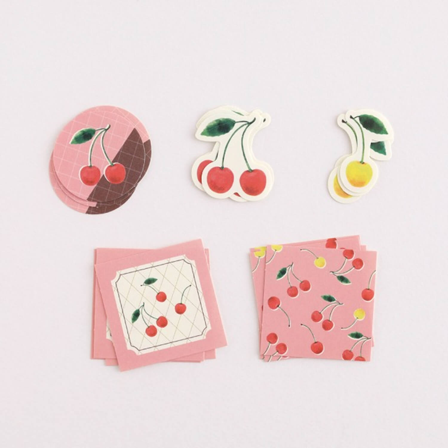 Green Flash Colorfruits Flake Stickers - Cherry