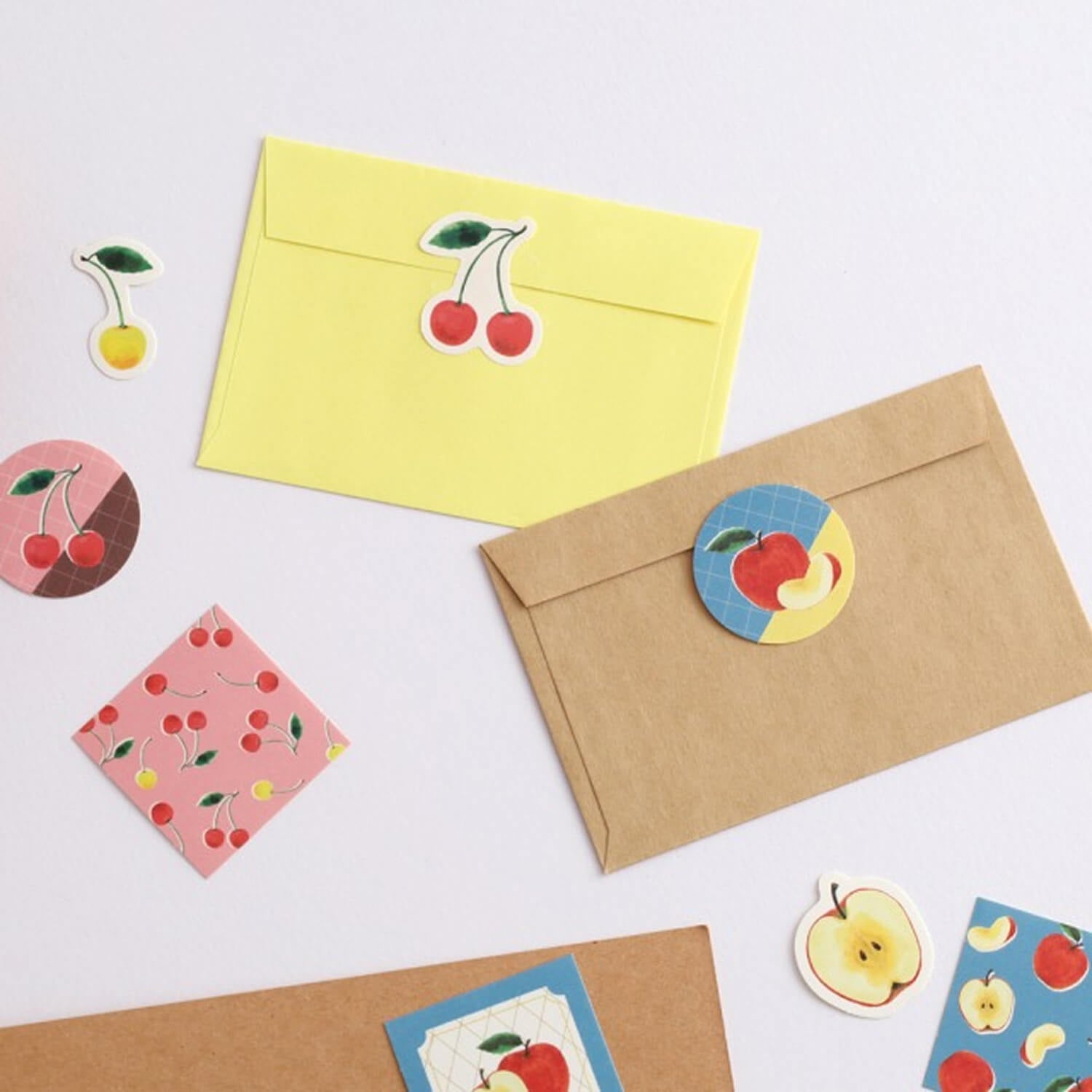 Green Flash Colorfruits Flake Stickers - Cherry