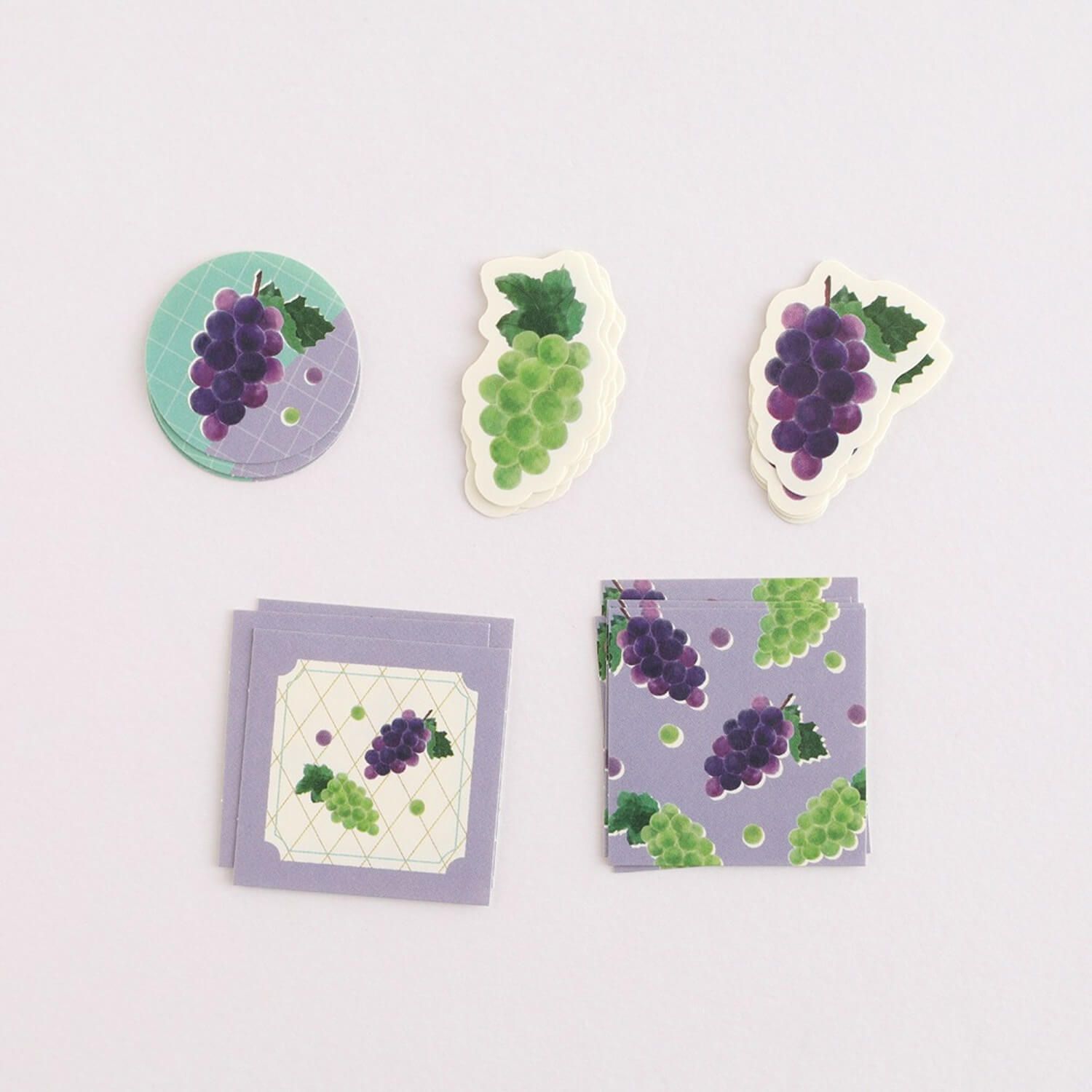 Green Flash Colorfruits Flake Stickers - Grape