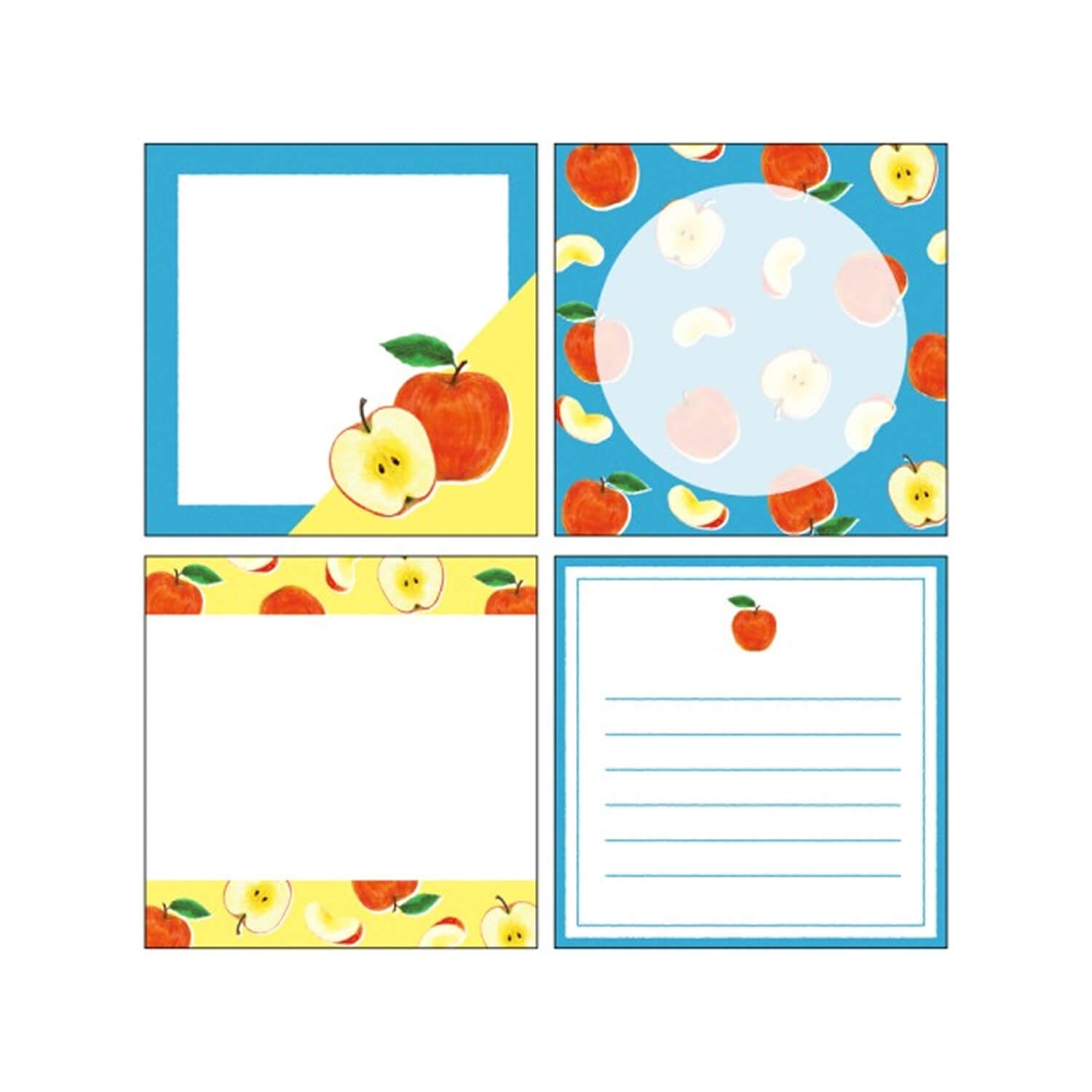 Green Flash Colorfruits Square Memo Pad - Apple