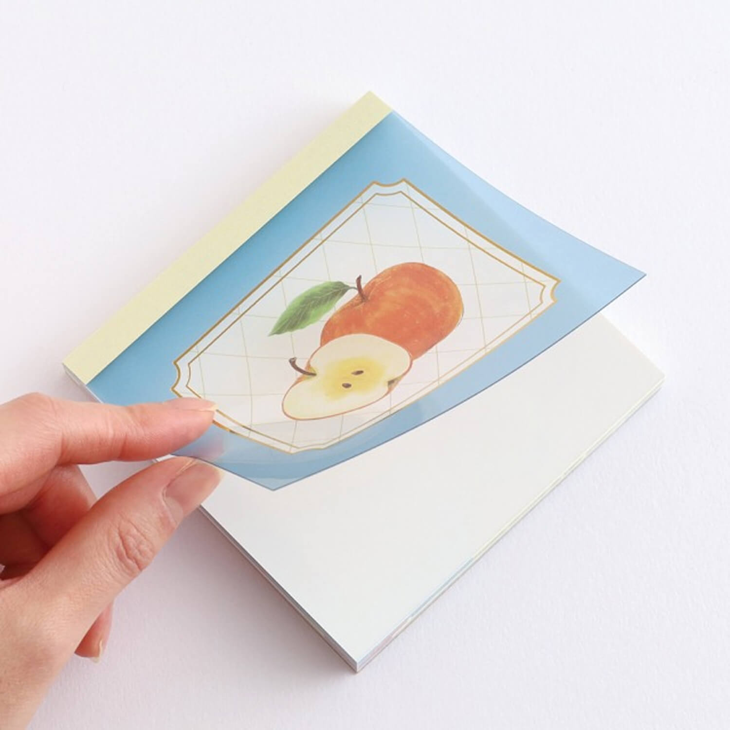 Green Flash Colorfruits Square Memo Pad - Apple