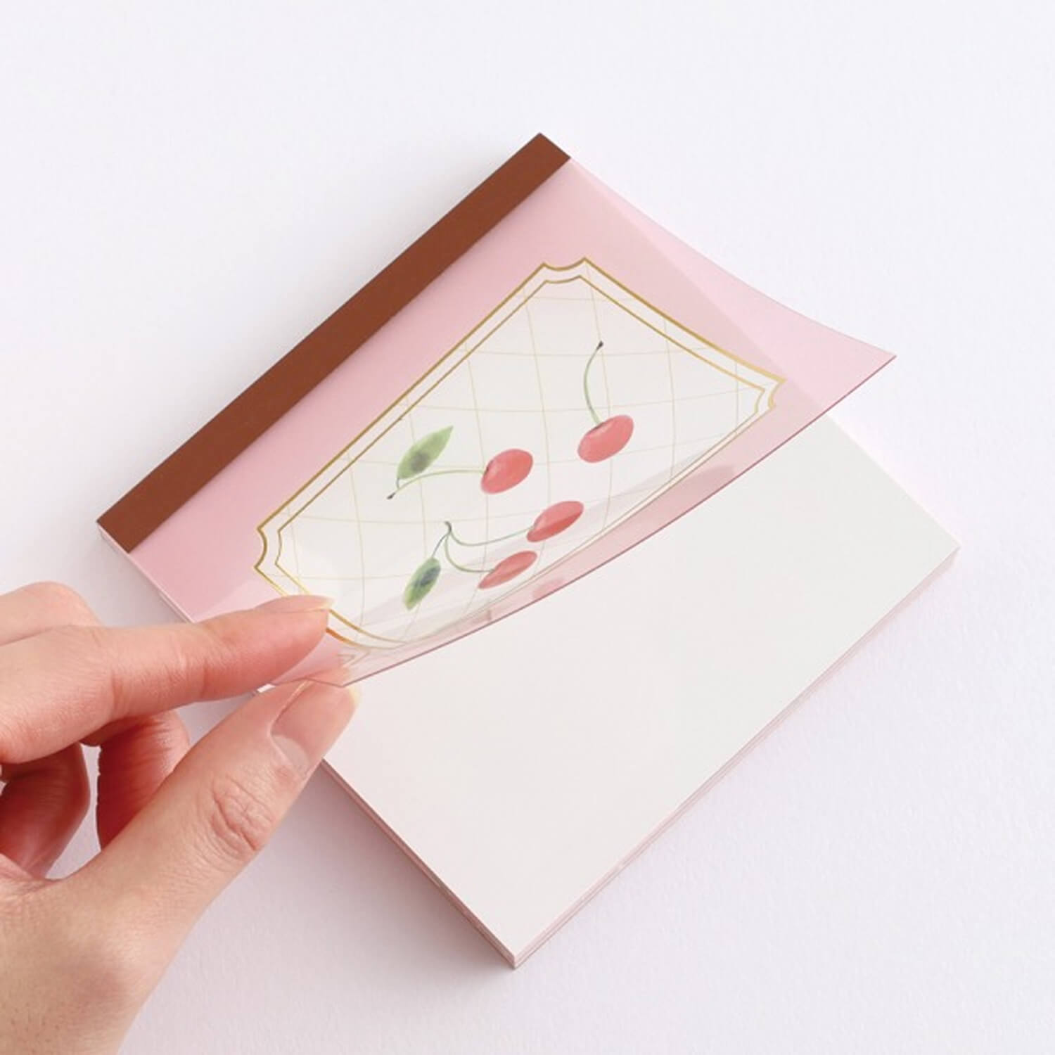 Green Flash Colorfruits Square Memo Pad - Cherry