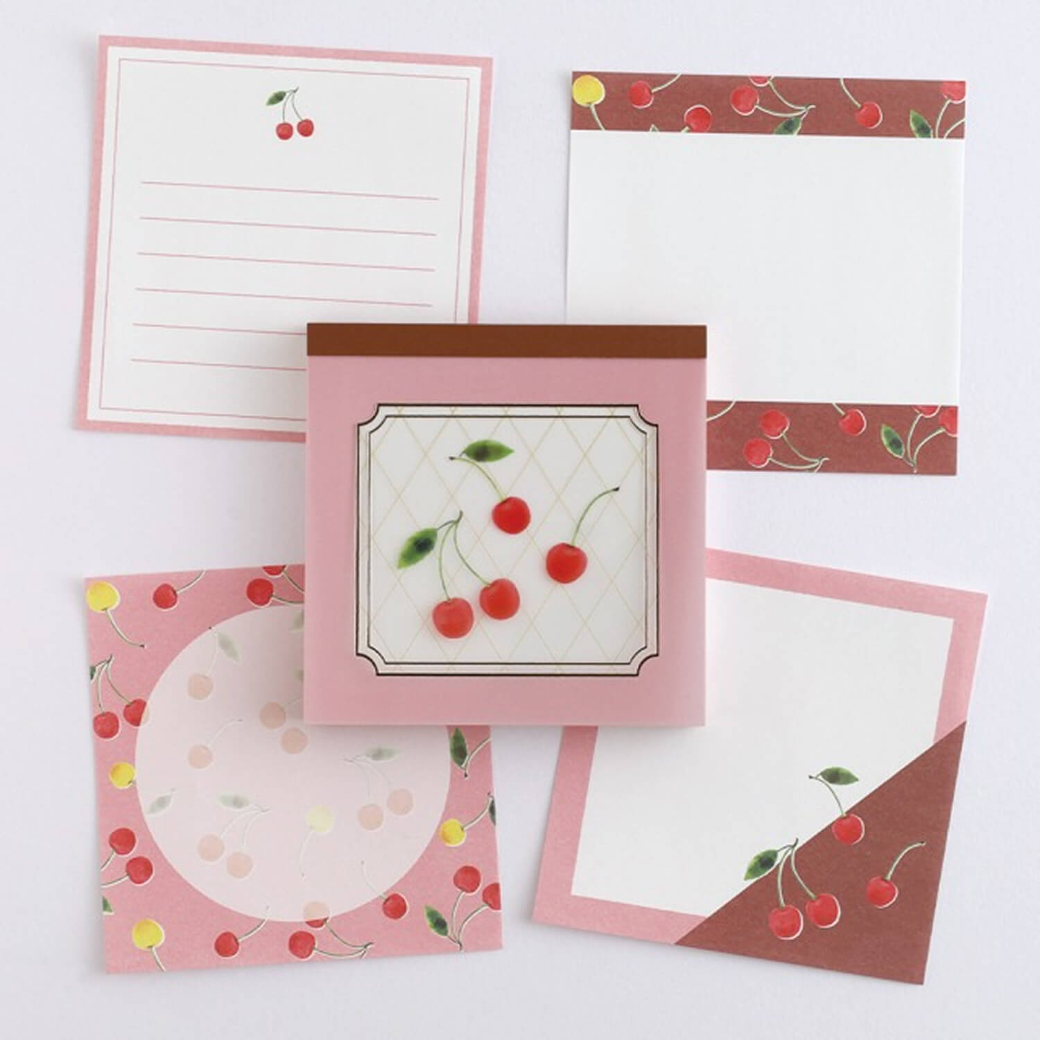 Green Flash Colorfruits Square Memo Pad - Cherry