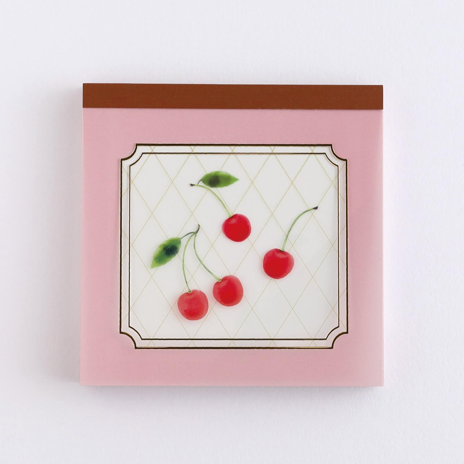 Green Flash Colorfruits Square Memo Pad - Cherry