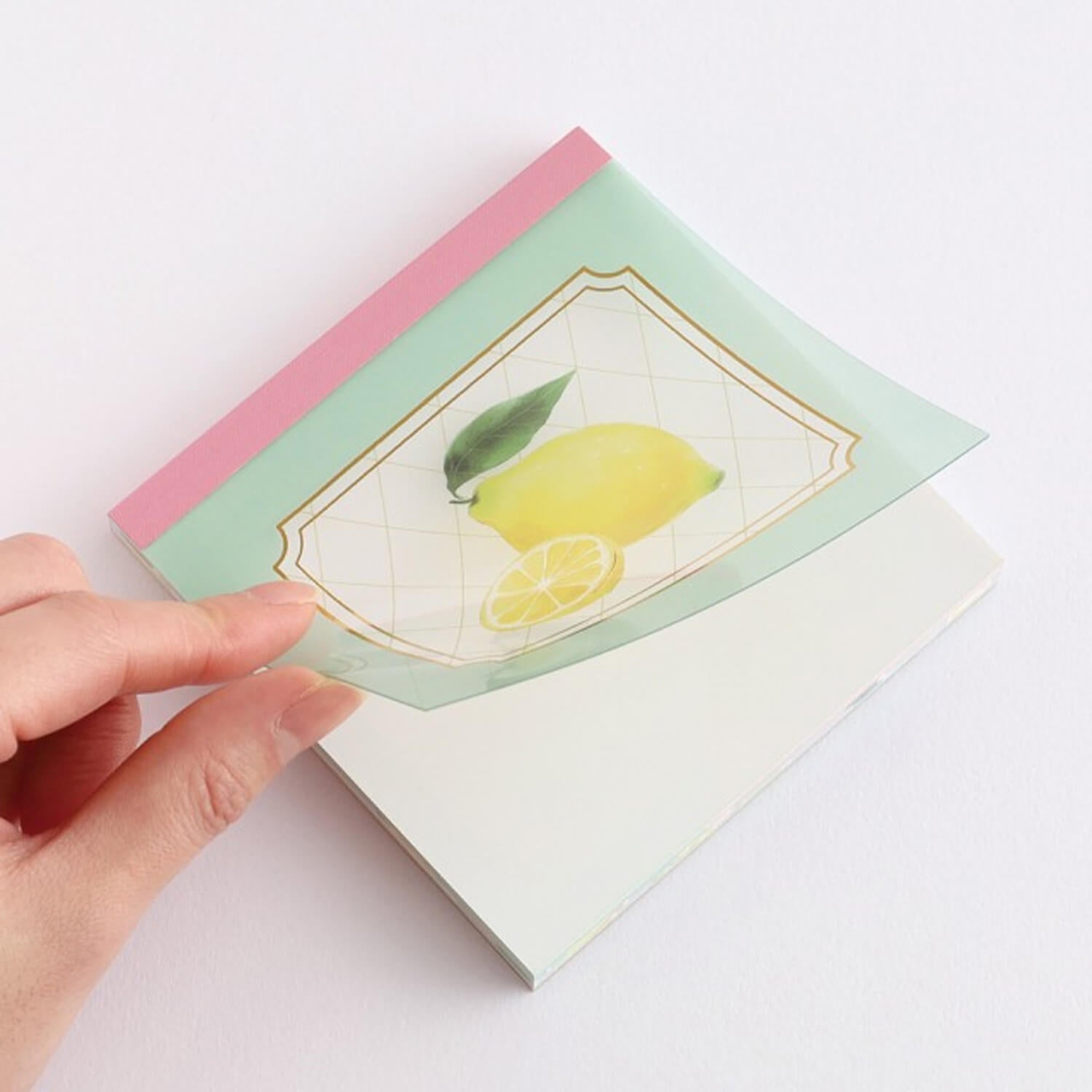 Green Flash Colorfruits Square Memo Pad - Lemon