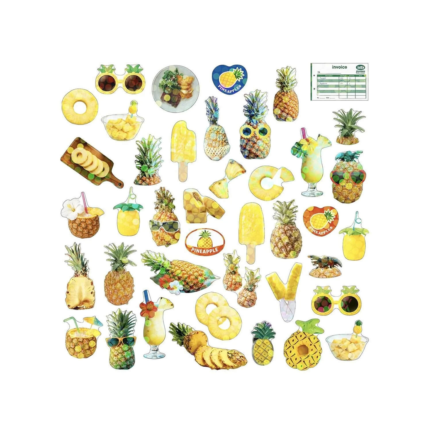 Greeting Life Hako Seal Flake Stickers – Pineapple