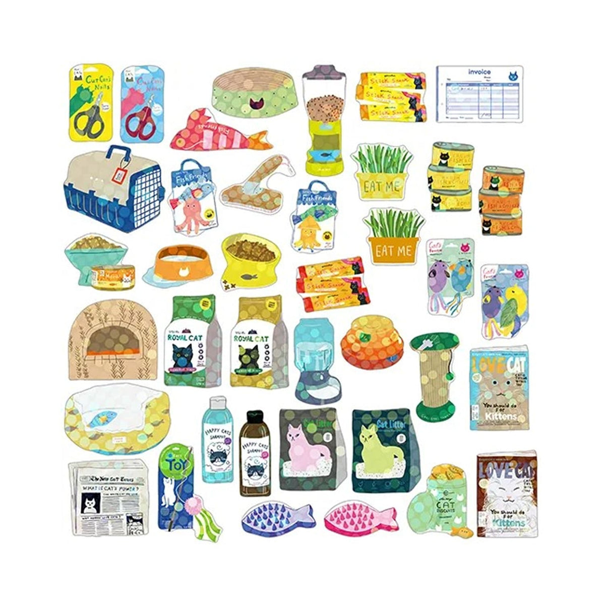 Greeting Life Hako Sticker – Cat Supplies