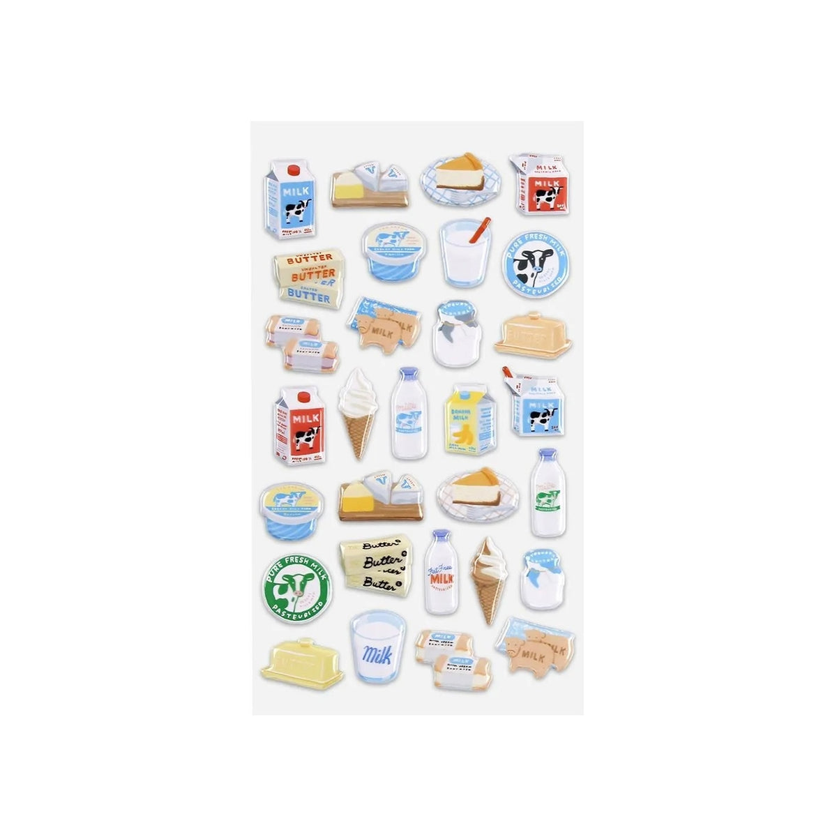Greeting Life Puffy Sticker – Milk
