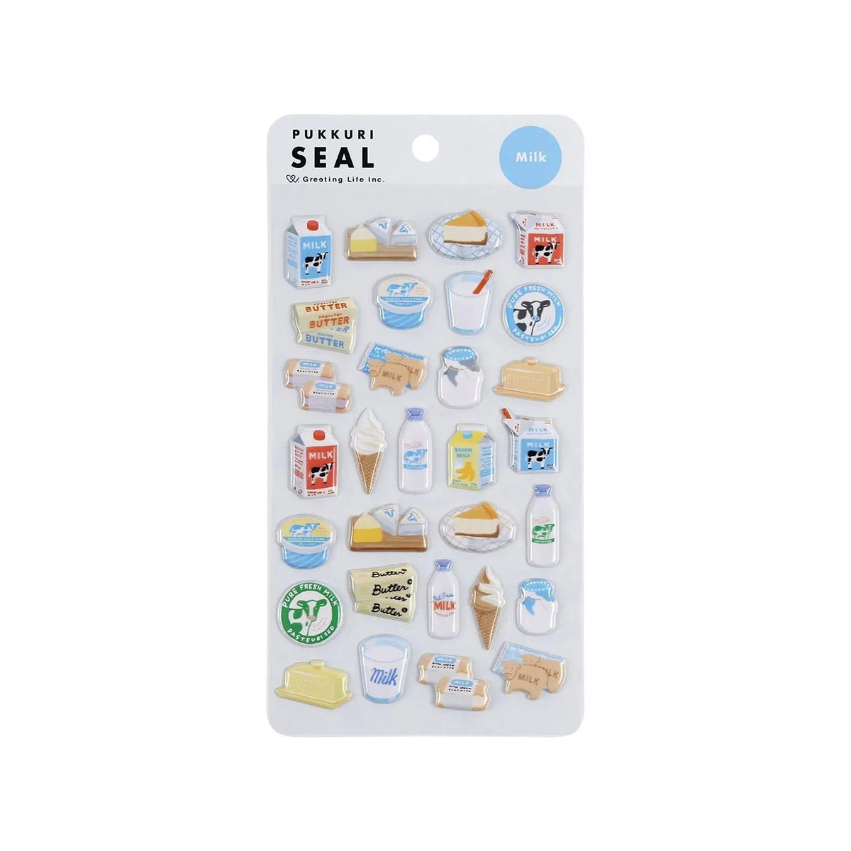Greeting Life Puffy Sticker – Milk