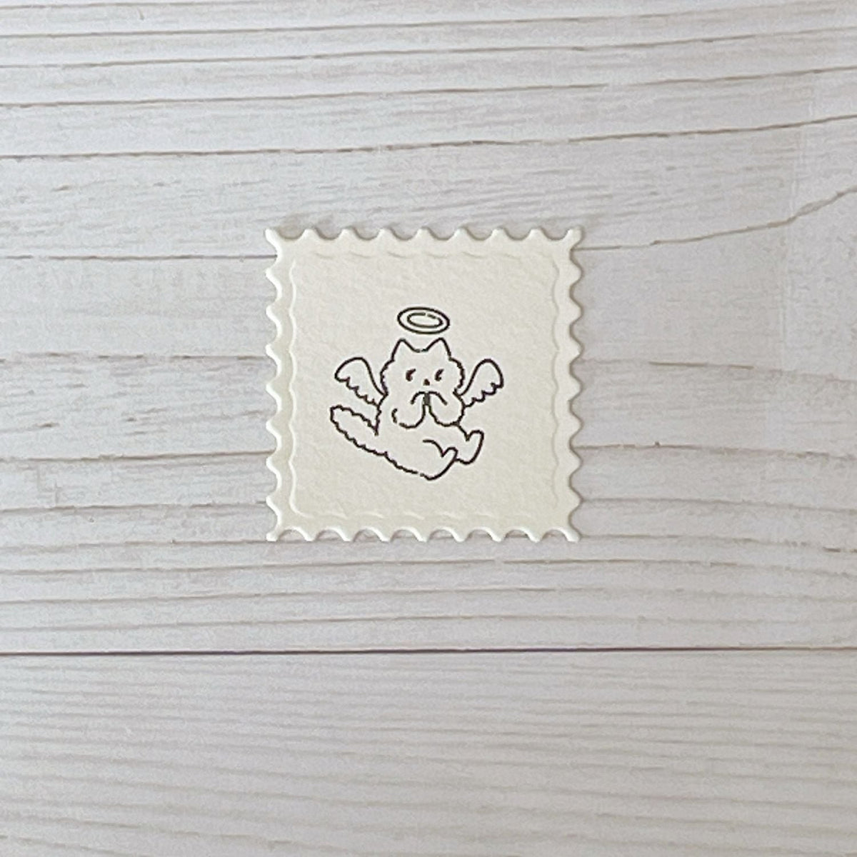 Happy Seed Stamp – Angel Cat