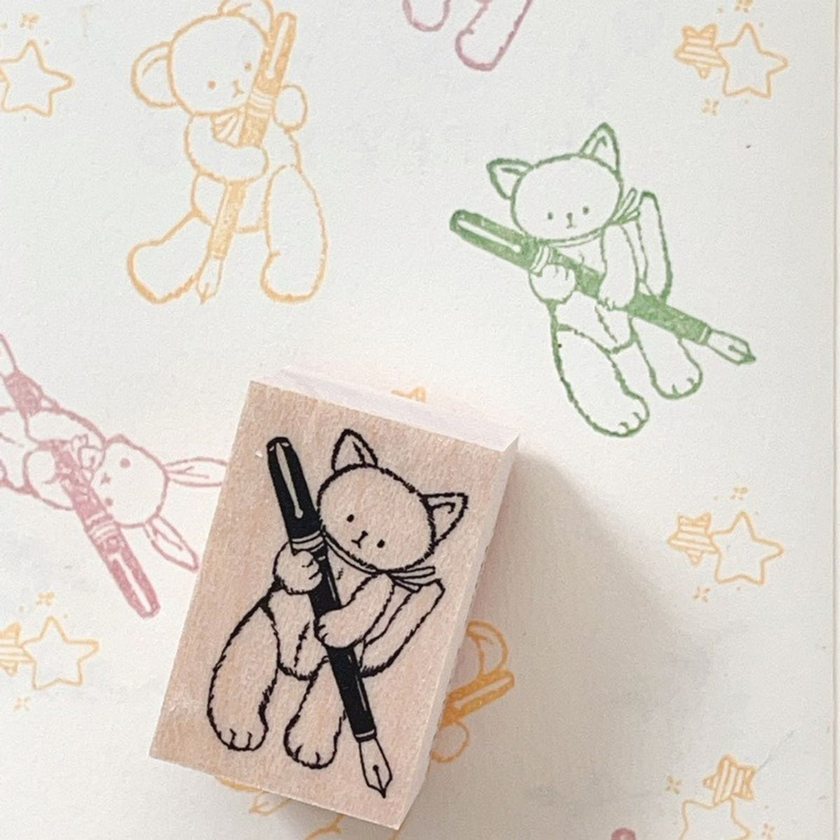 Happy Seed Stamp – Doodling Plush Cat