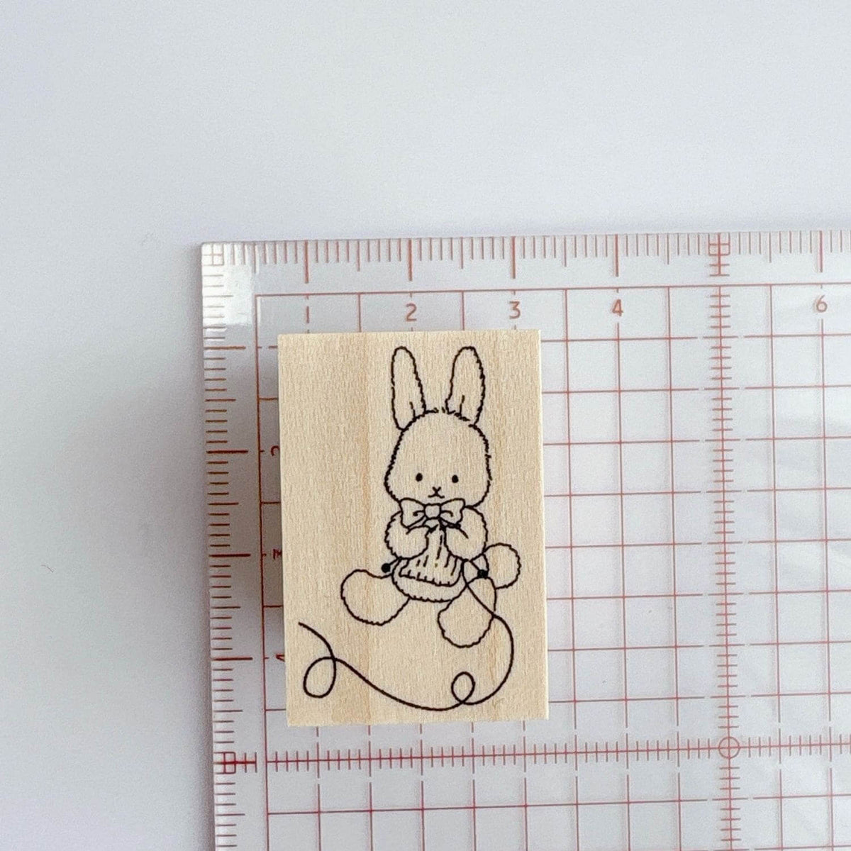 Happy Seed Stamp – Knitting Plush Rabbit
