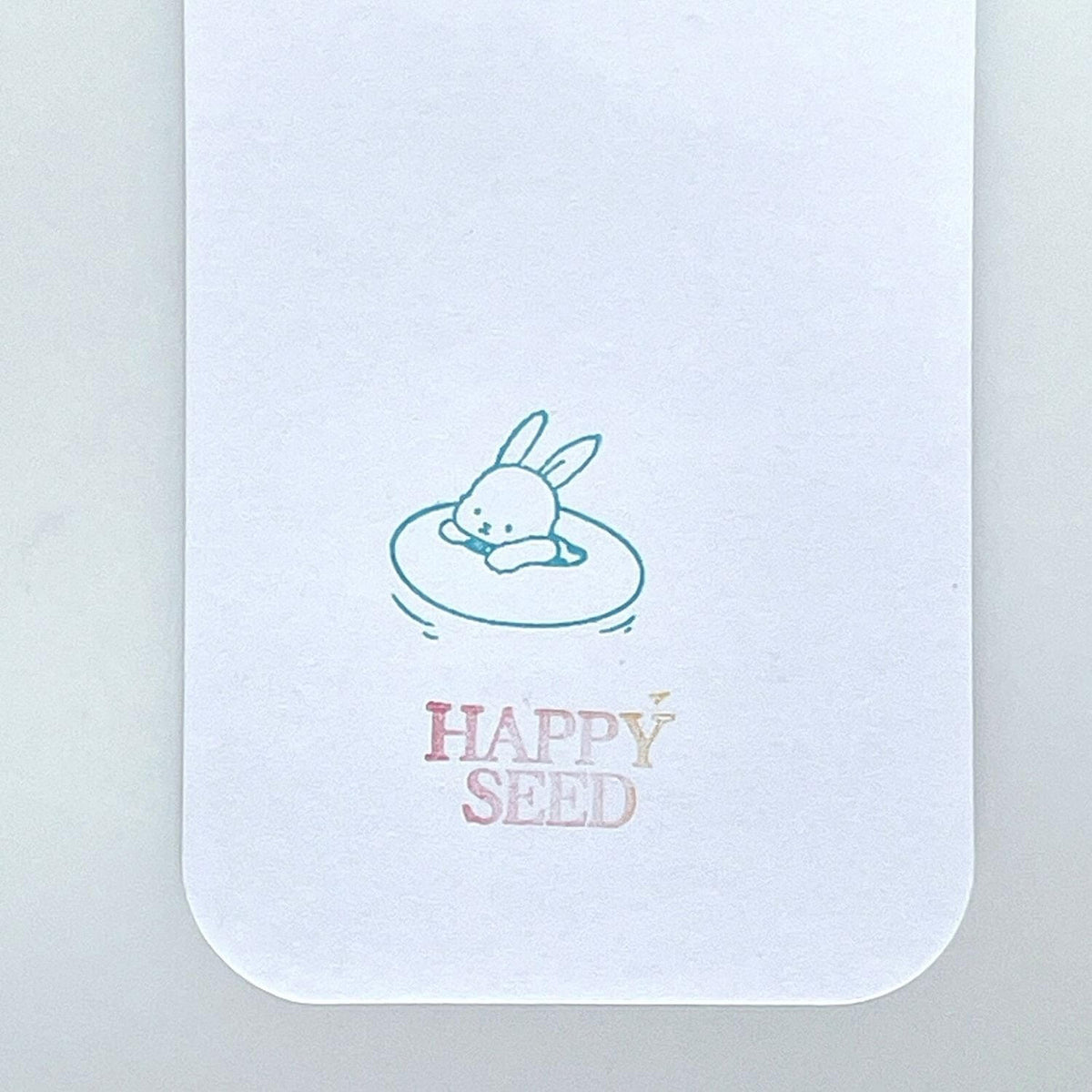 Happy Seed Stamp – Plush Rabbit with Swim Ring