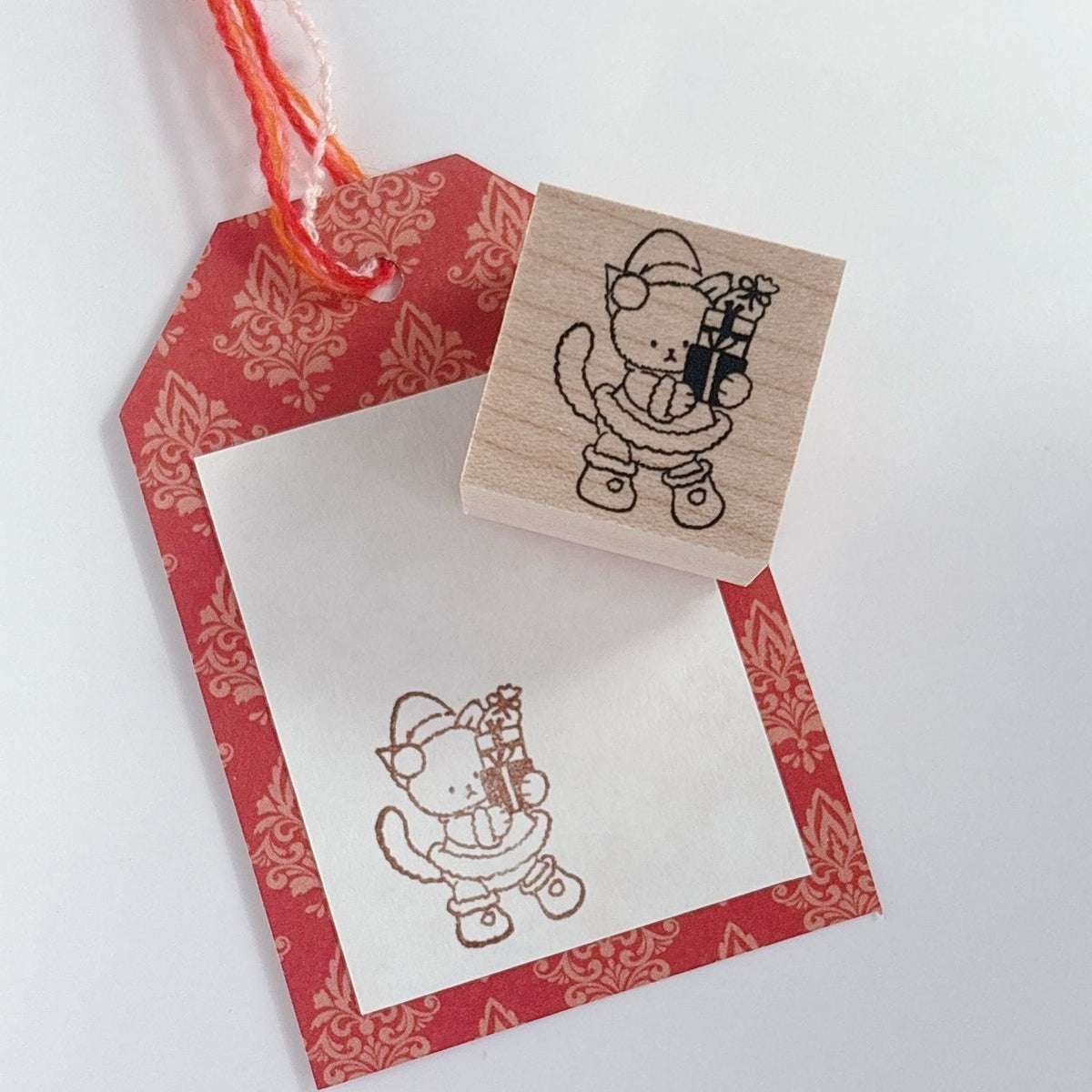 Happy Seed Stamp – Santa Plush Cat