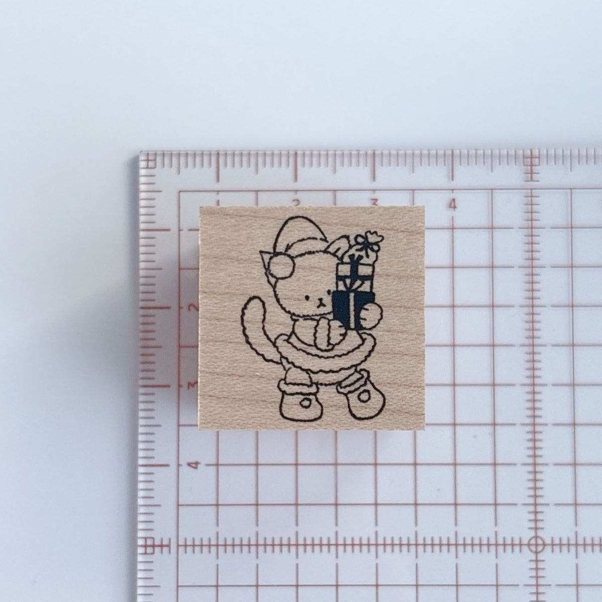 Happy Seed Stamp – Santa Plush Cat