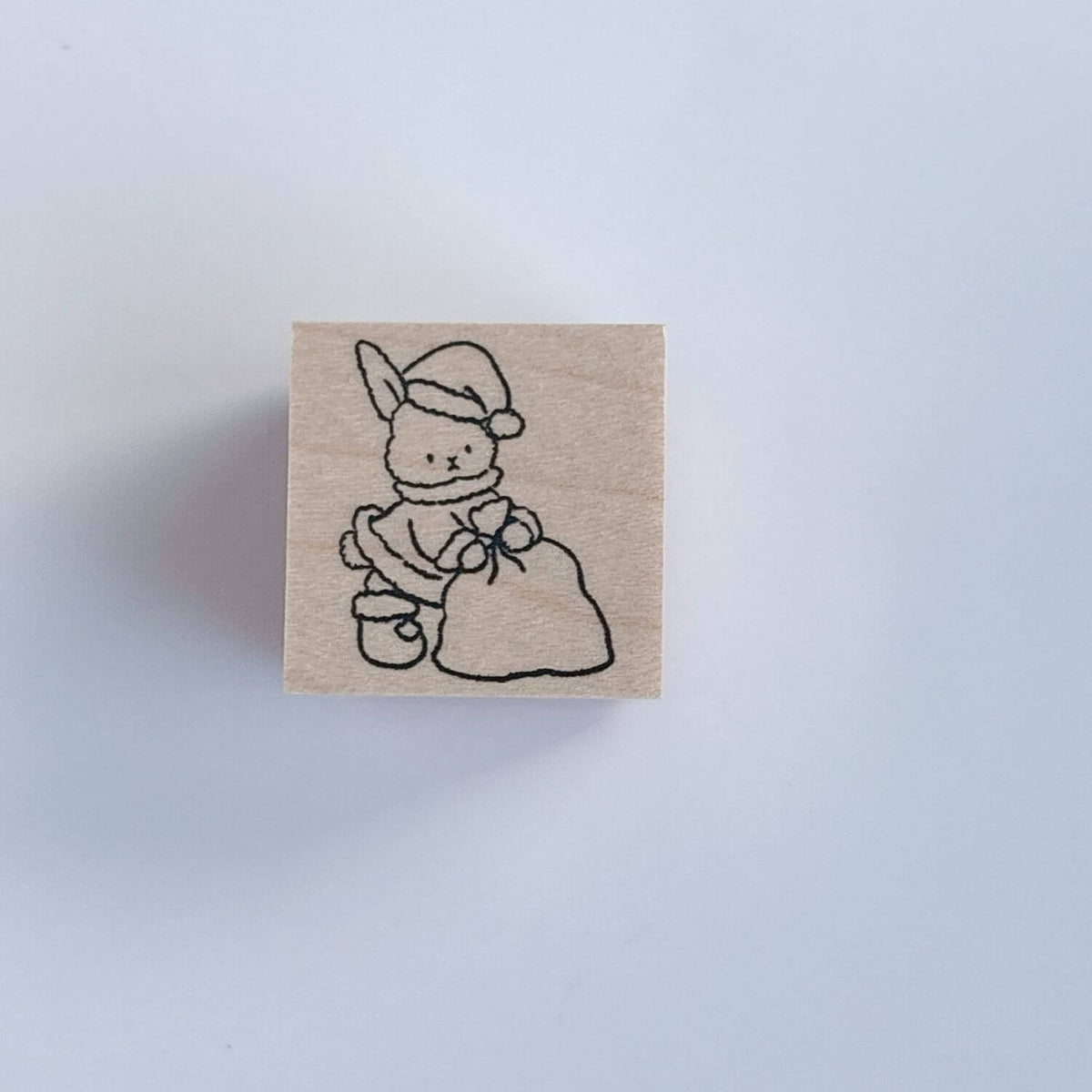 Happy Seed Stamp – Santa Plush Rabbit